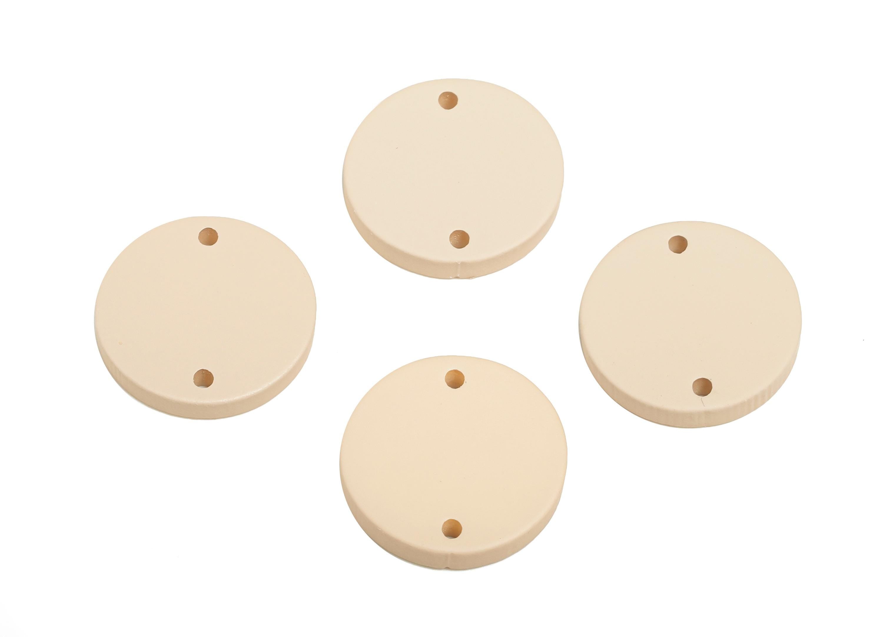 Acrylic Circle Connector - Matte Round Piece - Crafting Jewelry Supply for Earring - Color Code: A1062 - 17.7x17.7x2.8mm - AC3654-A1062 - DOMEDBAZAAR