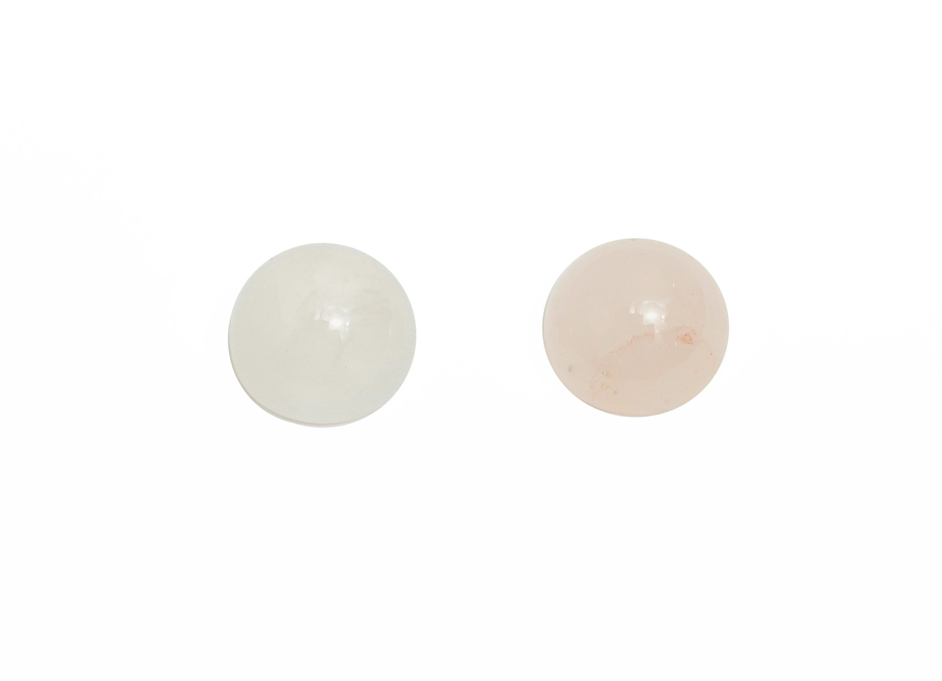8mm Round Pink Quartz Cabochon - Circle Stone for Crafts Ring Making - DIY Bezel Setting Stone Jewelry Finding - Handmade Supply - NS3132 - DOMEDBAZAAR