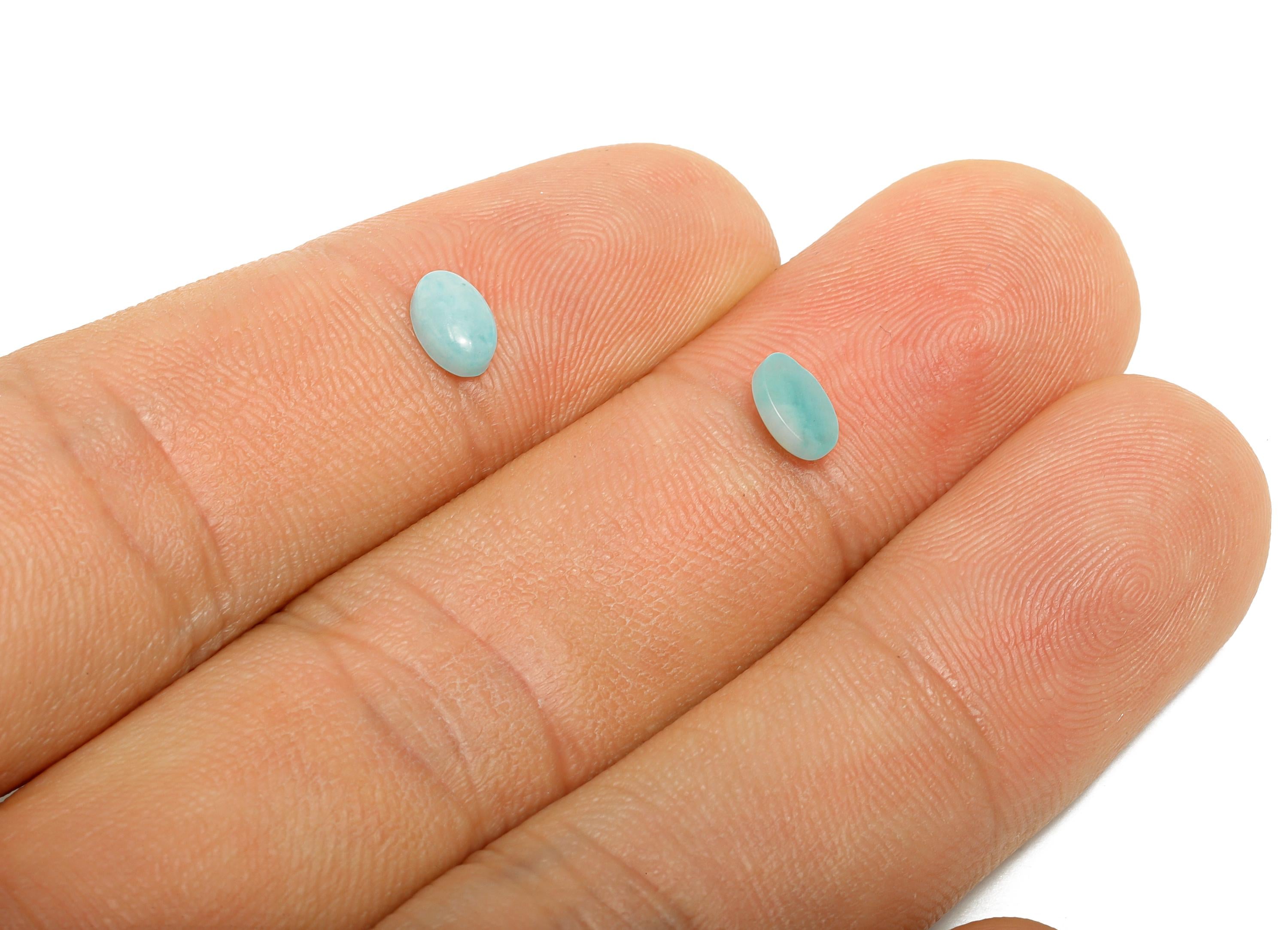 4*6mm Oval Aventurine Stone Cabochon - Natural Stone for Craft Ring Making - Gemstone for DIY Bezel Stone - Handmade Cabochon Supply- NS3129 - DOMEDBAZAAR