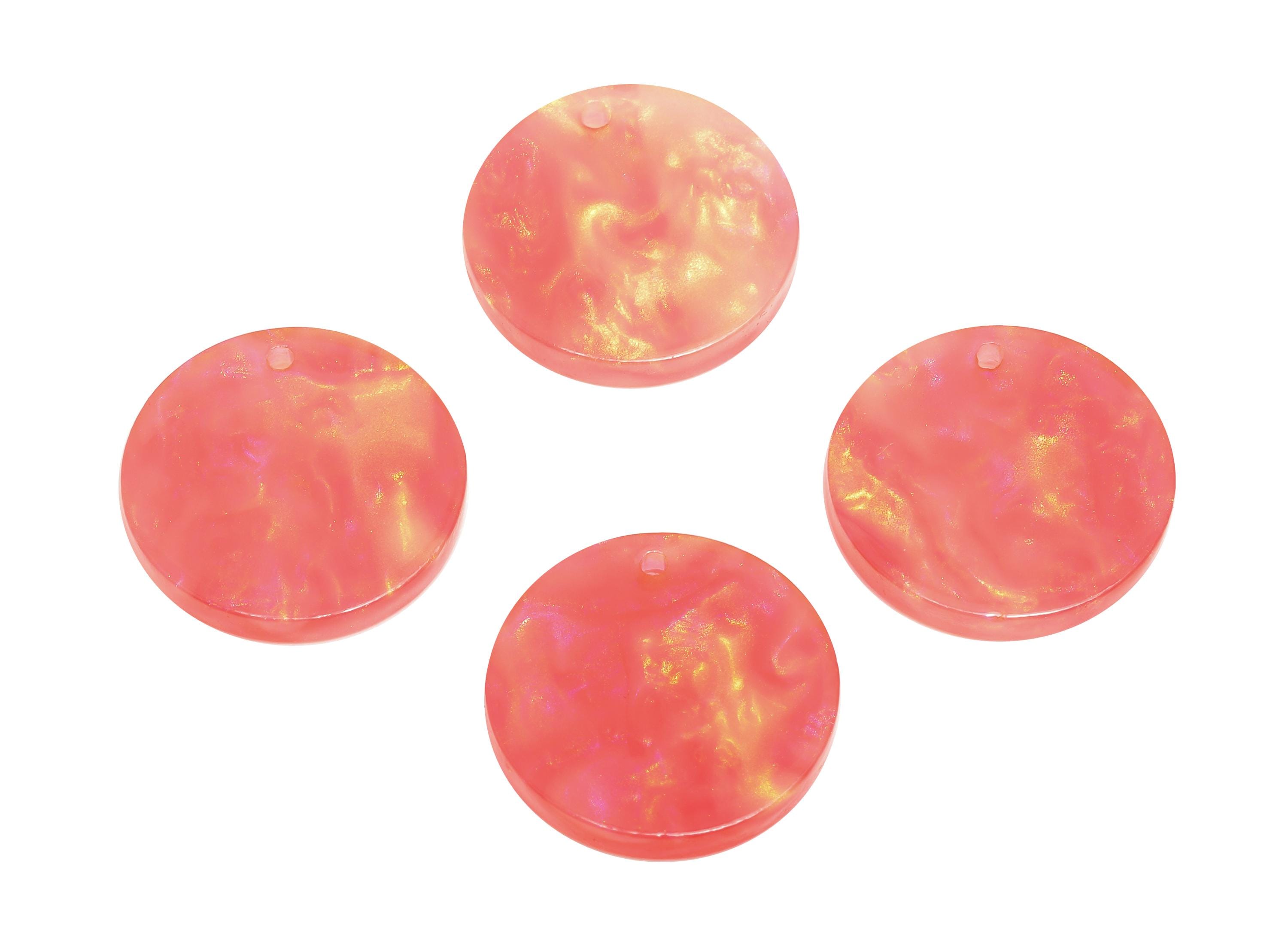 18mm Acetic Round Earring Charm - Multicolor Round Flat Pendant - Handmade Craft Supply - DIY Jewelry Making - 18x18x2mm - AC2695-A1082 - DOMEDBAZAAR