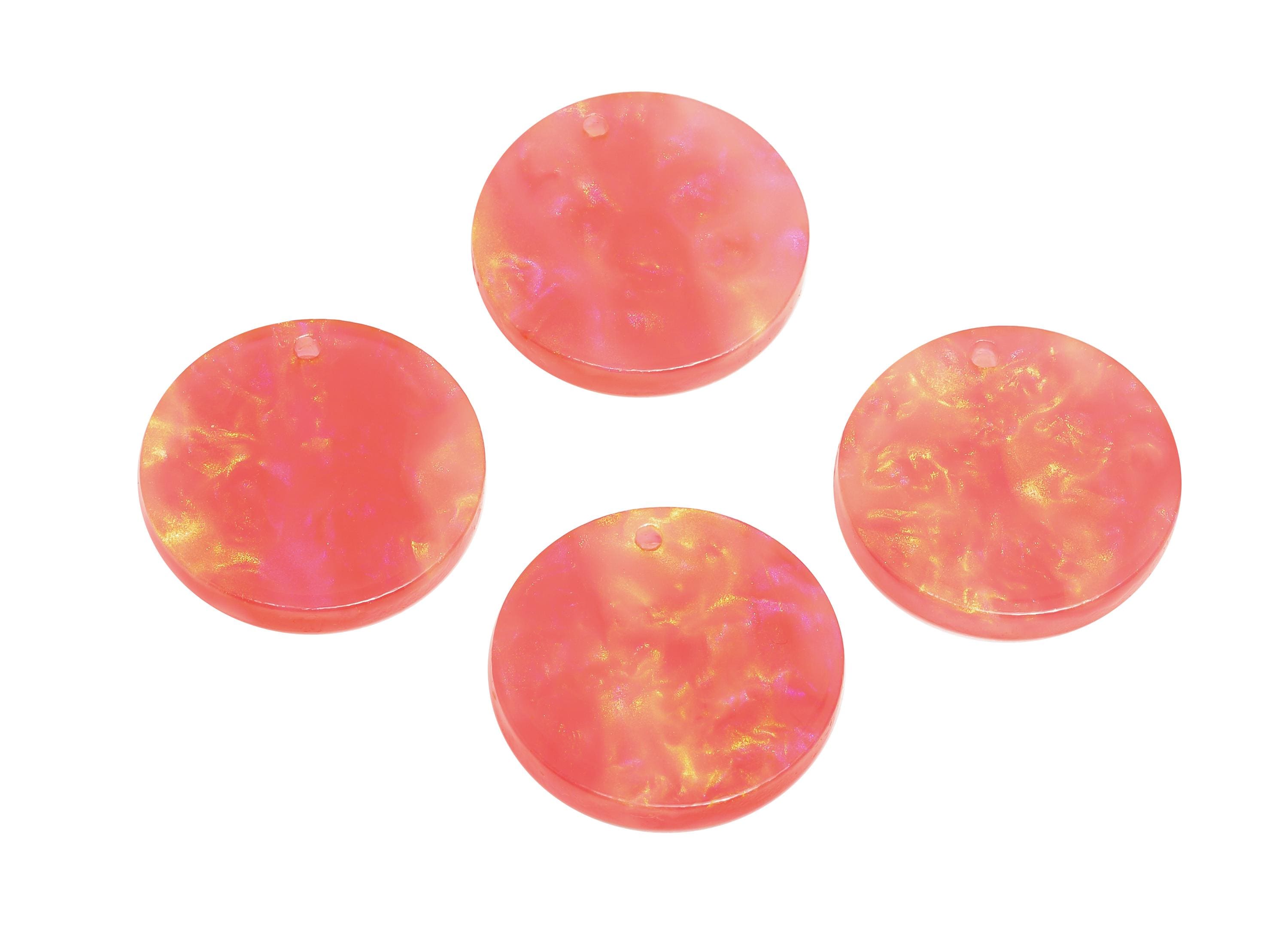 19mm Acetic Round Earring Charm - Multicolor Round Flat Pendant - Handmade Craft Supply - DIY Jewelry Making - 19x19x2.46mm - AC2697-A1082 - DOMEDBAZAAR