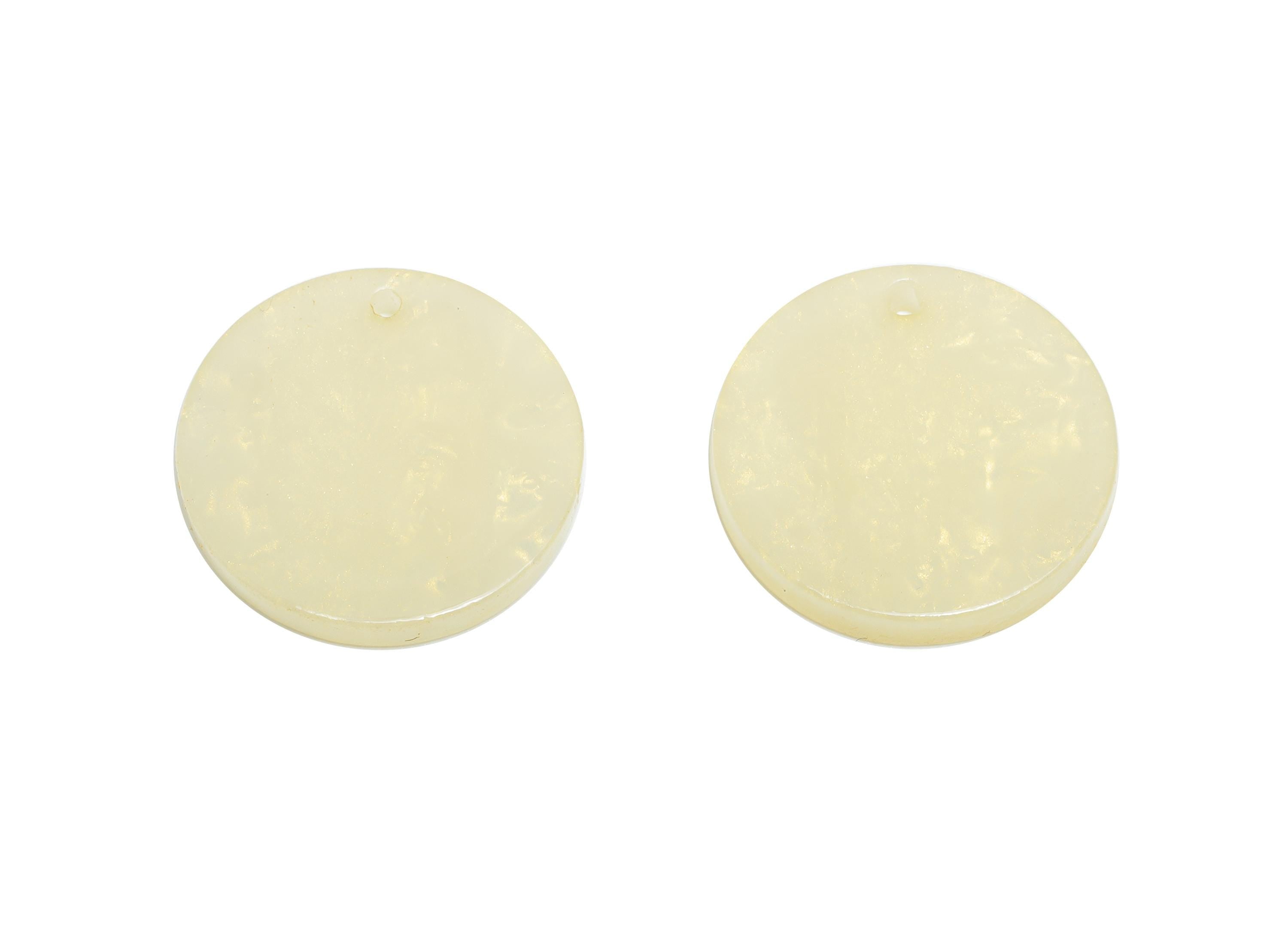 19mm Acetic Summer Earring Charm - Multicolor Round Flat Pendant - Handmade Craft Supply - DIY Jewelry Making - 19x19x2.46mm - AC2697-A1079 - DOMEDBAZAAR