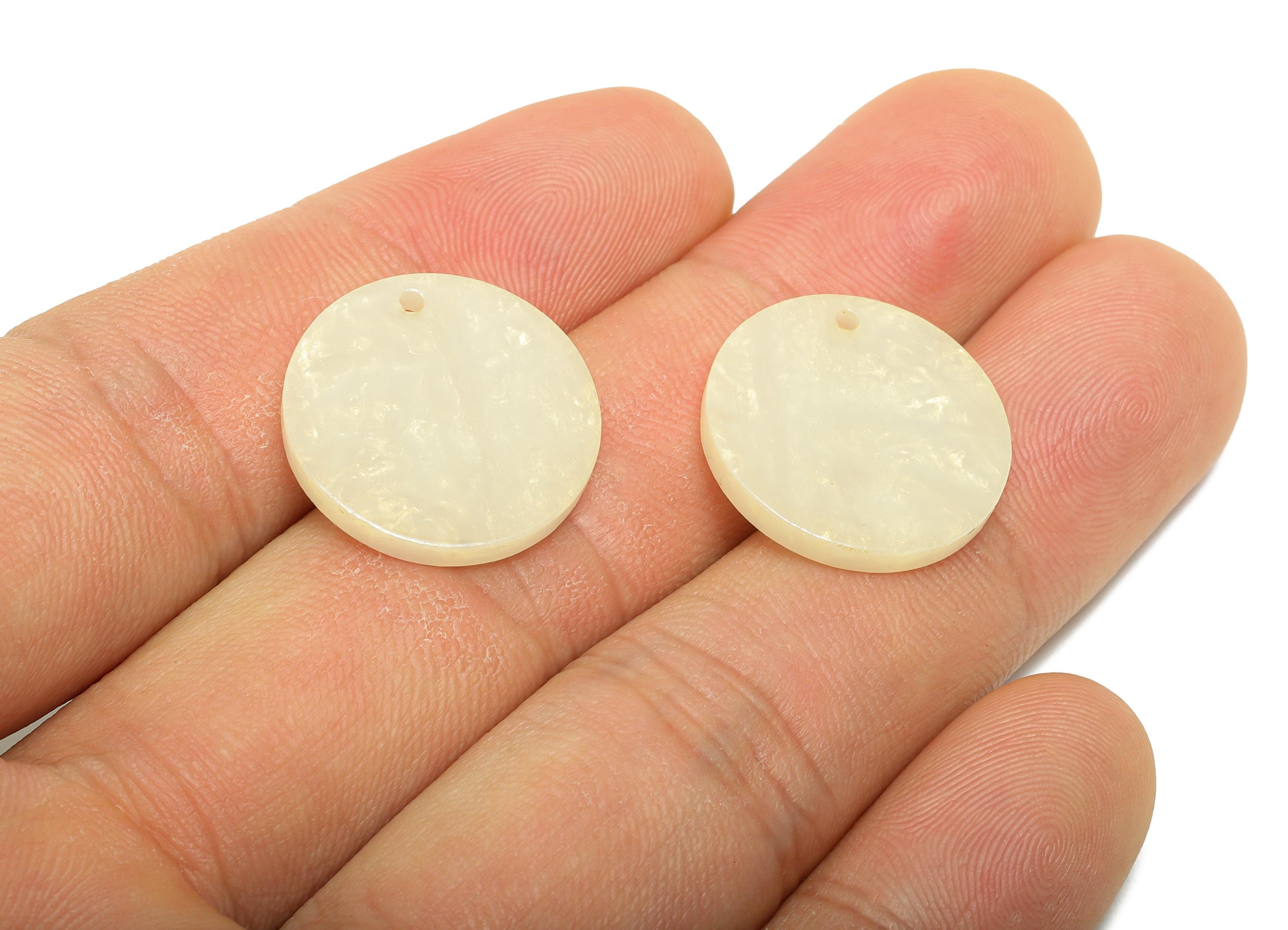 19mm Acetic Summer Earring Charm - Multicolor Round Flat Pendant - Handmade Craft Supply - DIY Jewelry Making - 19x19x2.46mm - AC2697-A1079 - DOMEDBAZAAR