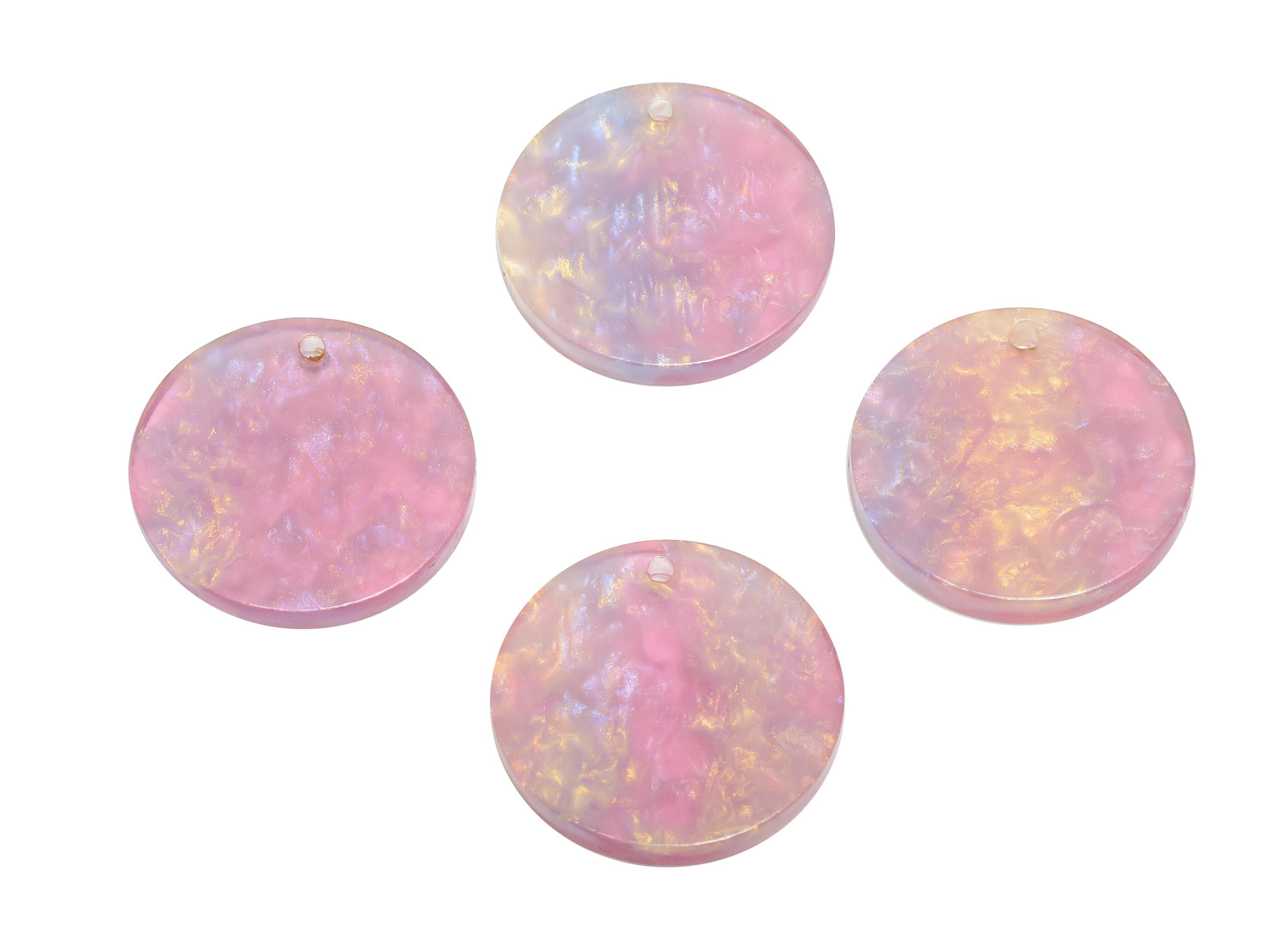 19mm Acetic Summer Earring Charm - Multicolor Round Flat Pendant - Handmade Craft Supply - DIY Jewelry Making - 19x19x2.46mm - AC2697-A1077 - DOMEDBAZAAR