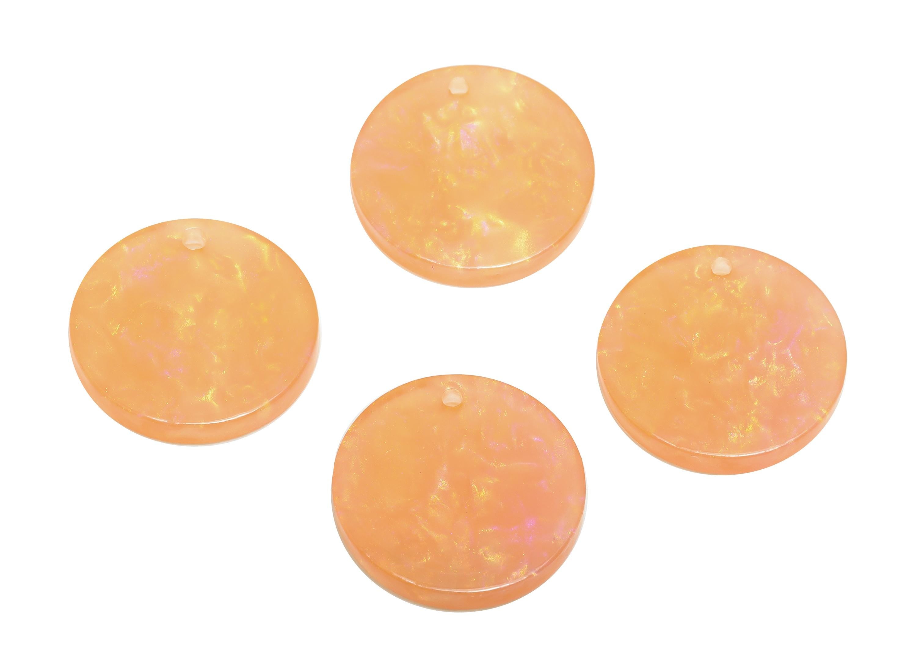 17mm Acetic Summer Earring Charm - Multicolor Round Flat Pendant - Handmade Craft Supply - Boho Jewelry Finding - 17.6x17x2mm - AC2693-A1078 - DOMEDBAZAAR