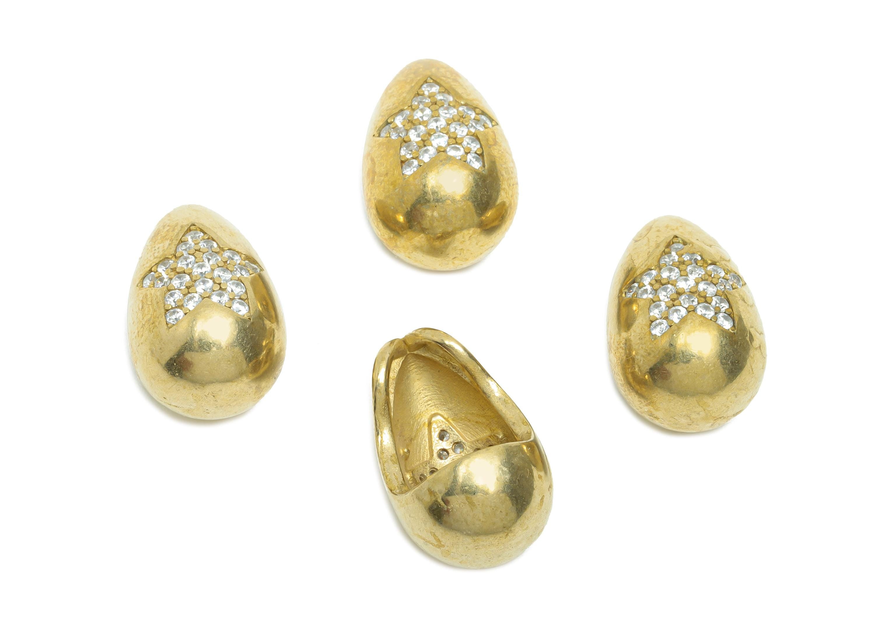 Raw Brass CZ Star Pendant - Brass Teardrop Charm For Necklace - Cubic Zircon Sparking Jewelry - Geometry Jewelry Charm - 15x9x9mm - PP11459 - DOMEDBAZAAR