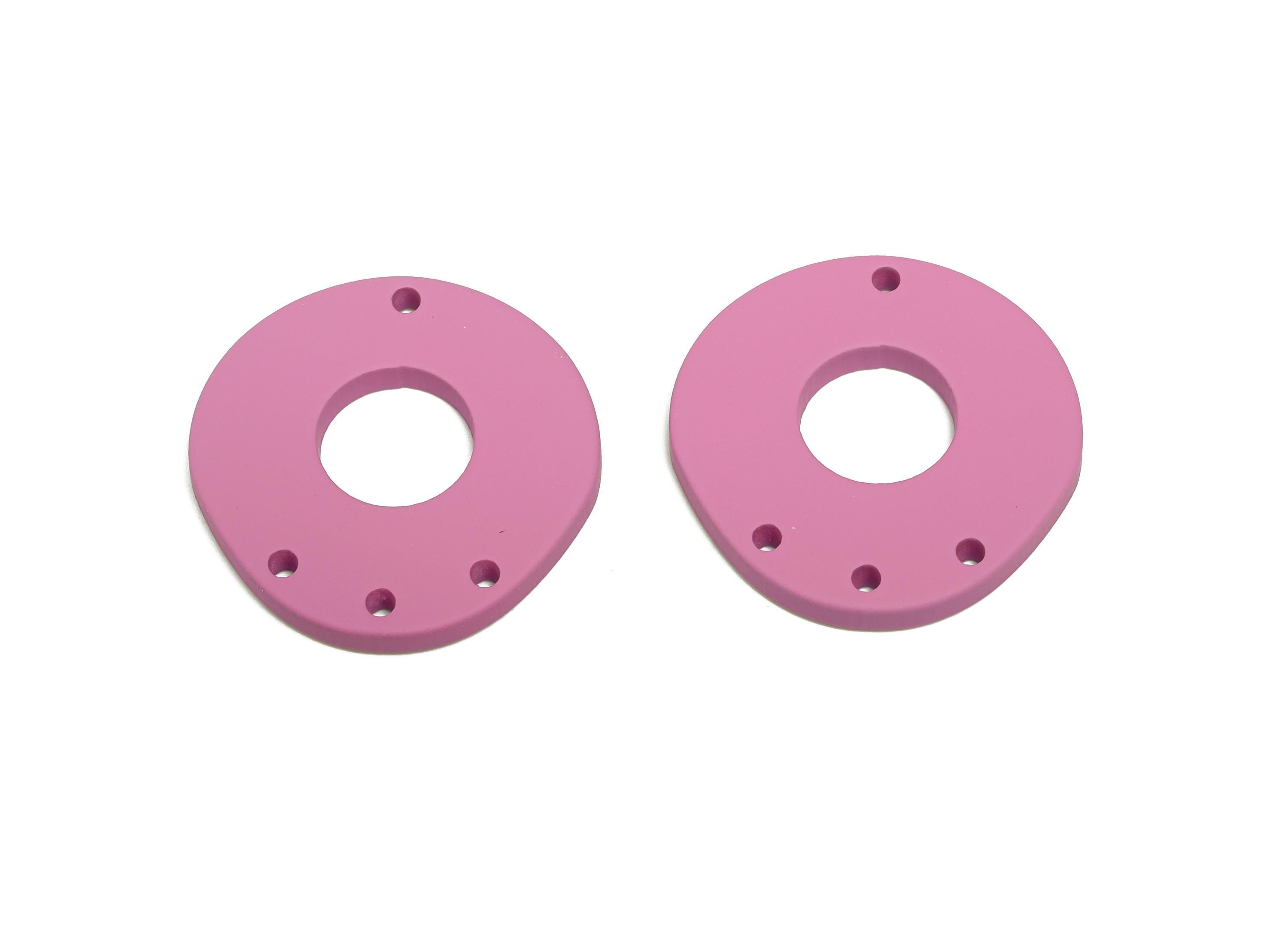 Acrylic Purple Connector - Matte Spacer Charm - Multi-hole Jewelry Finding - Modern Craft Base - Color Code:A1060 - 26x26x2mm-AC3675-A1060 - DOMEDBAZAAR