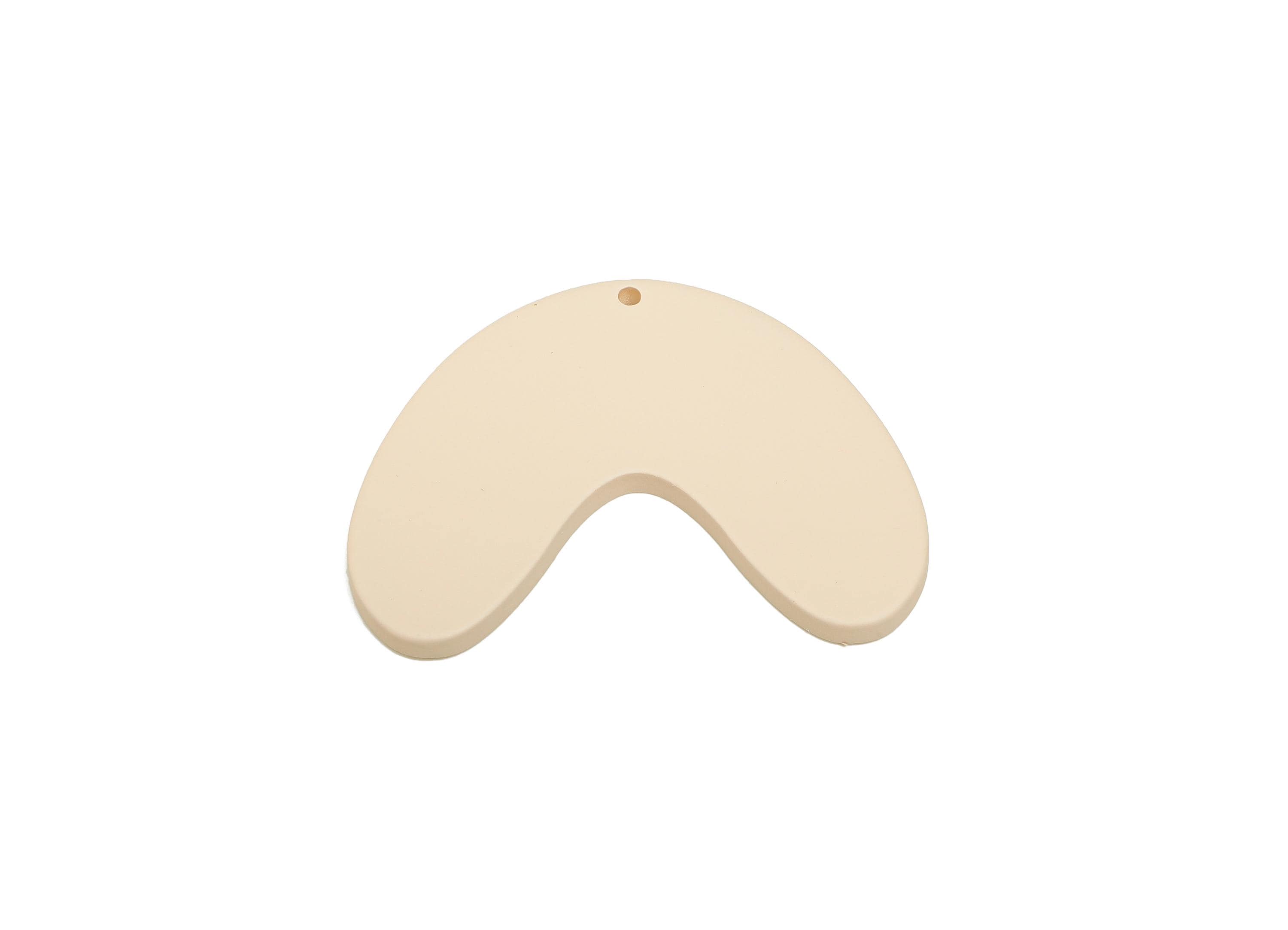 Acrylic Curved Arc Earring Charm - Matte Crescent Geometric Pendant - Jewelry Making - Color Code: A1062 - 47x33.8x3mm - AC3661-A1062 - DOMEDBAZAAR