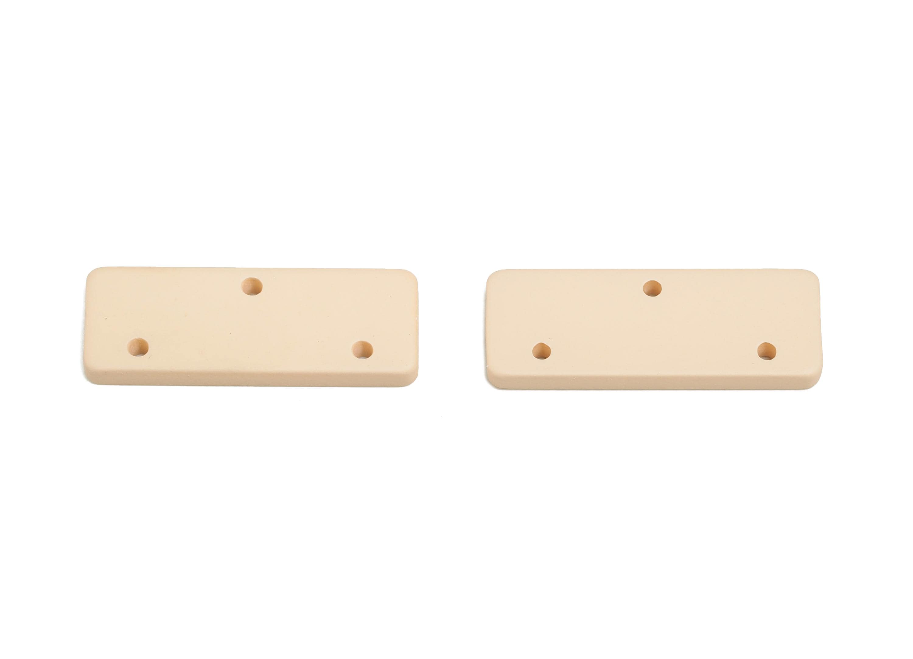 Acrylic Rectangle Earring Connector - Matte Rectangle Charm - 3 Holes Geometric Jewelry - Color Code: A1062 - 29x10x3mm -AC3655-A1062 - DOMEDBAZAAR