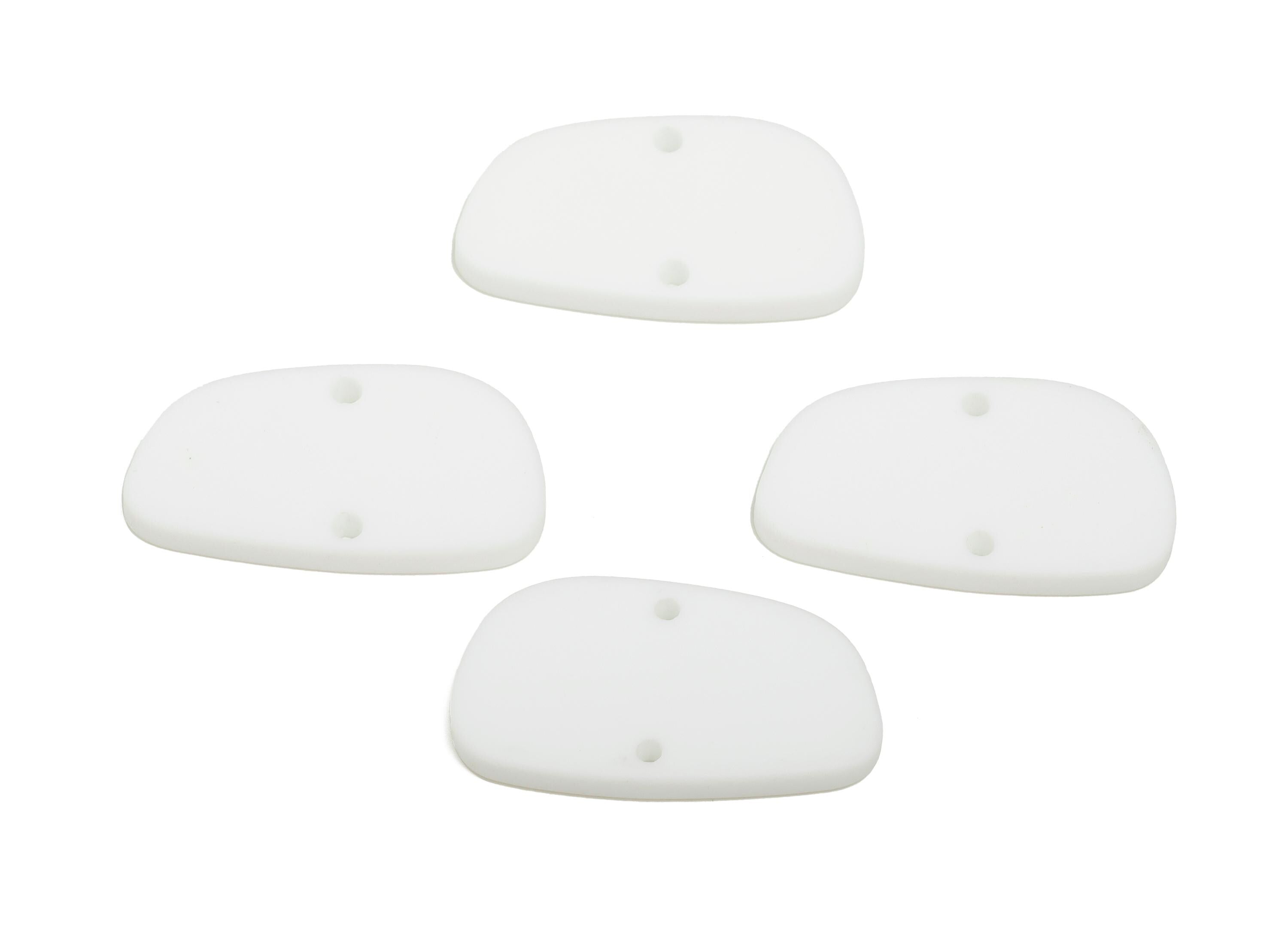 Acrylic White Connector - Matte DIY Earring Base Piece - Lightweight Minimalist Jewelry Part - Color Code: A1053 - 26x14x2mm - AC3650-A1053 - DOMEDBAZAAR