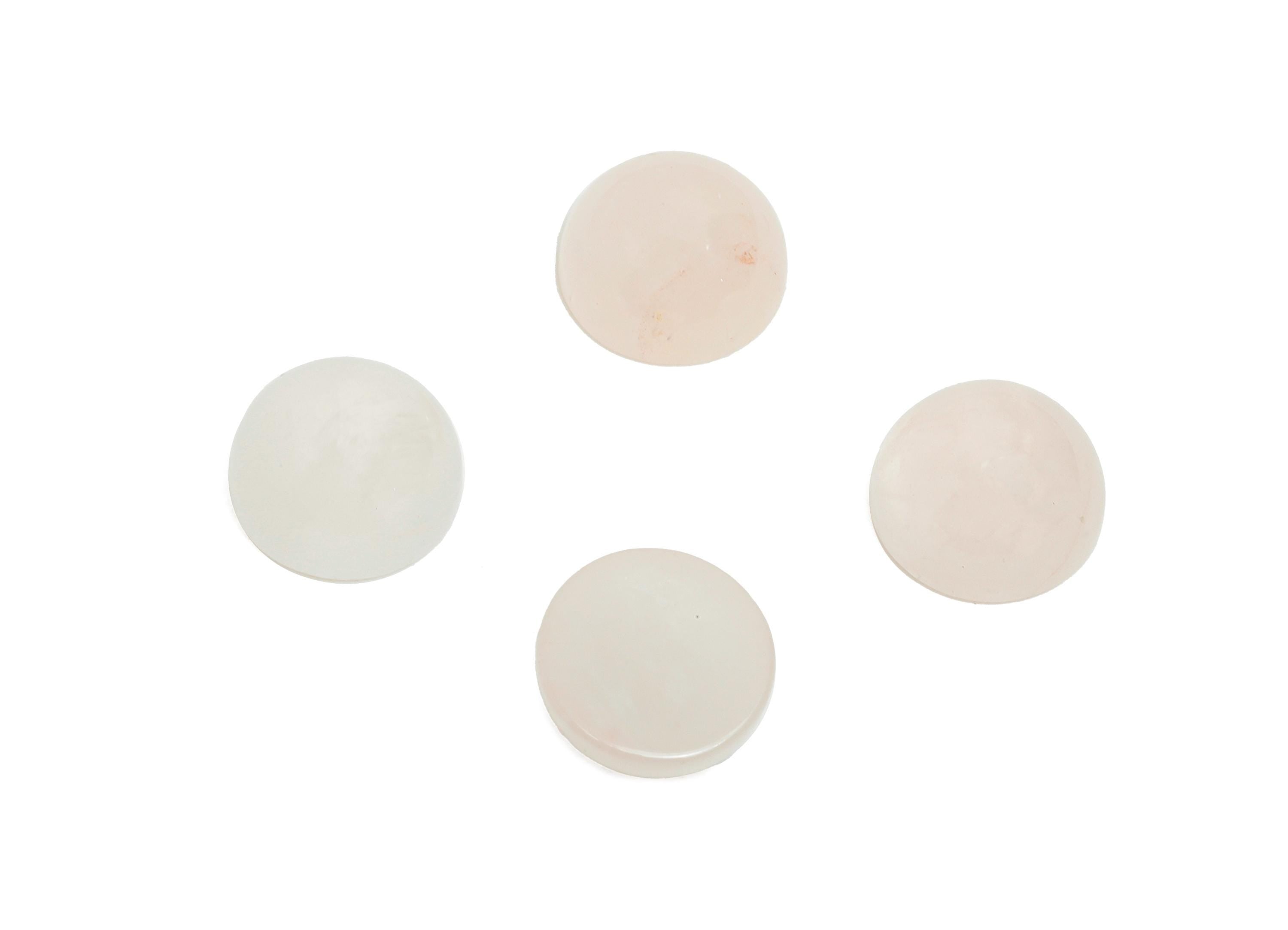 8mm Round Pink Quartz Cabochon - Circle Stone for Crafts Ring Making - DIY Bezel Setting Stone Jewelry Finding - Handmade Supply - NS3132 - DOMEDBAZAAR