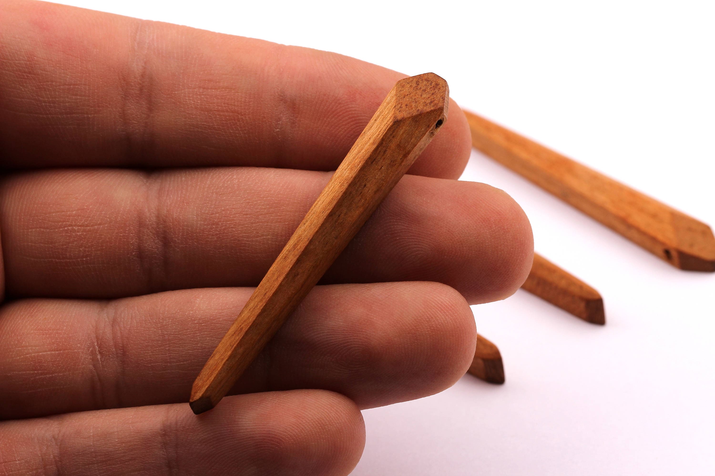 Wood Earring Charms - Drop Bar Shaped - Natural Wooden Charms for Necklace and Earrings - Wooden Beads - 53x5x7mm - BB1035 - DOMEDBAZAAR
