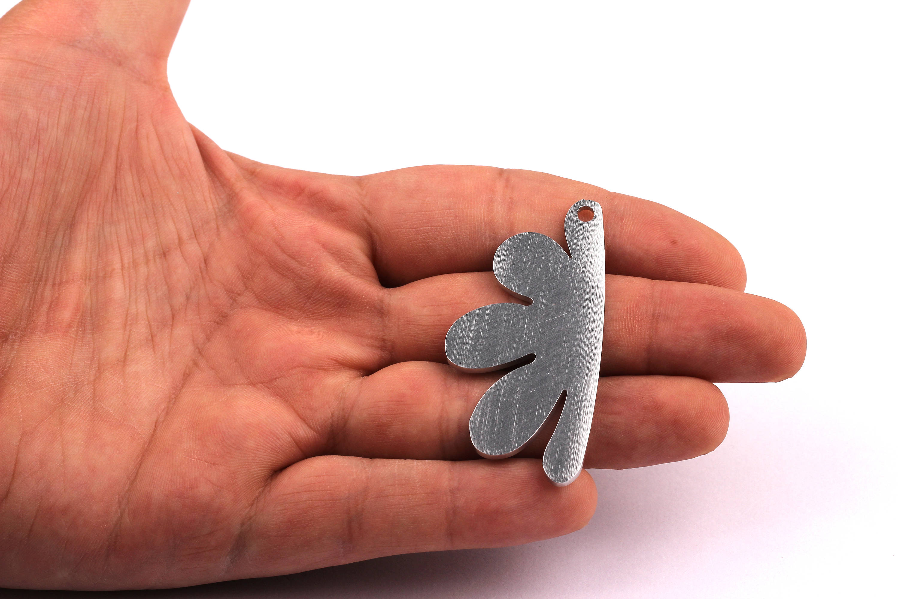 Aluminum Charms - Shell Shaped Pendant - Anodized Aluminium Charms - Wall Decor - Silver Tone - 54x26x2mm - AA1074 - DOMEDBAZAAR