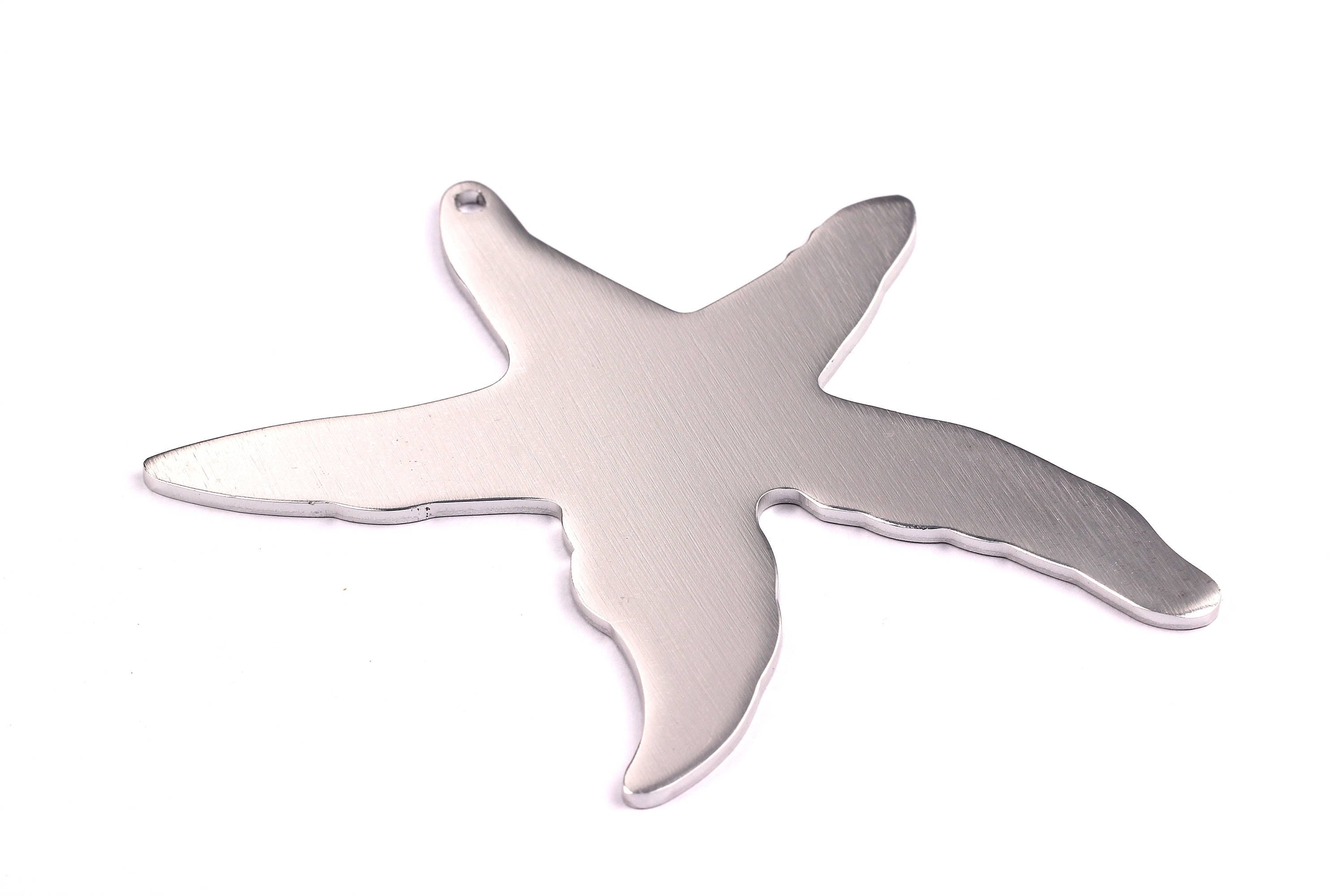 Aluminum Charms - Star Shaped Pendant - Anodized Aluminium Charms - Wall Decor - Silver Tone - 127x110x2.5mm - AA1086 - DOMEDBAZAAR
