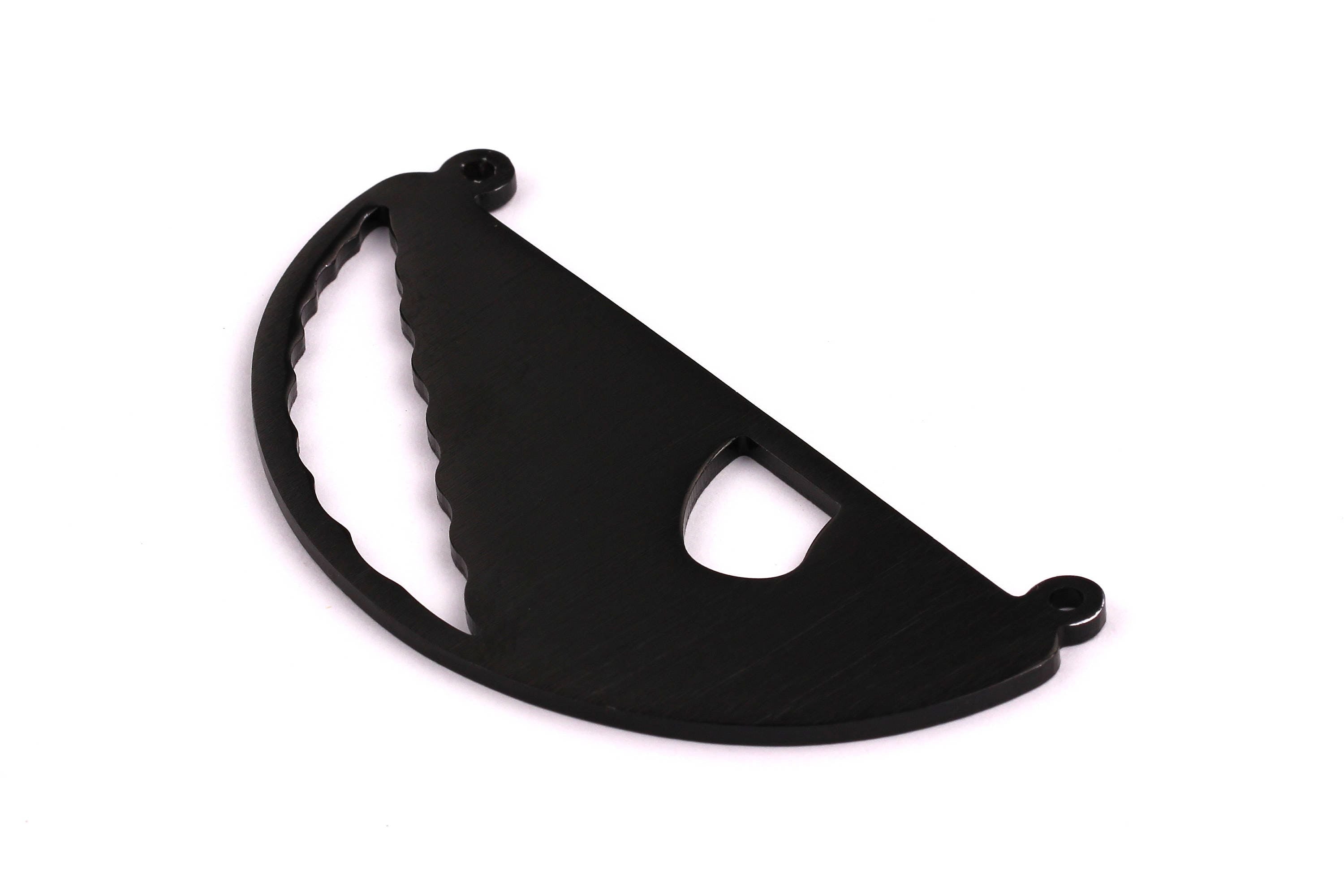 Aluminum Charms - Half Circle Shaped Pendant - Anodized Aluminium Charms - Wall Decor - Black Tone - 40x90x2.5mm - AA1104 - DOMEDBAZAAR