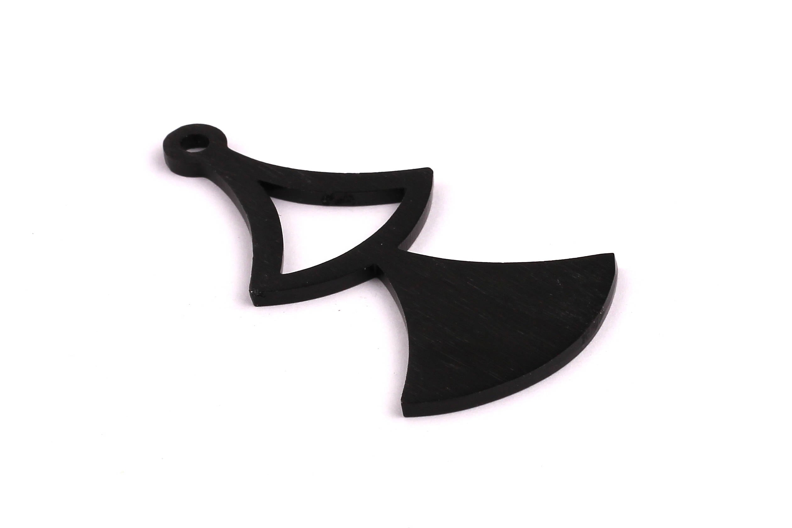 Aluminum Charms - Double Triangle Shaped Pendant - Anodized Aluminium Charms - Wall Decor - Black Tone - 56x31x2mm - AA1105 - DOMEDBAZAAR