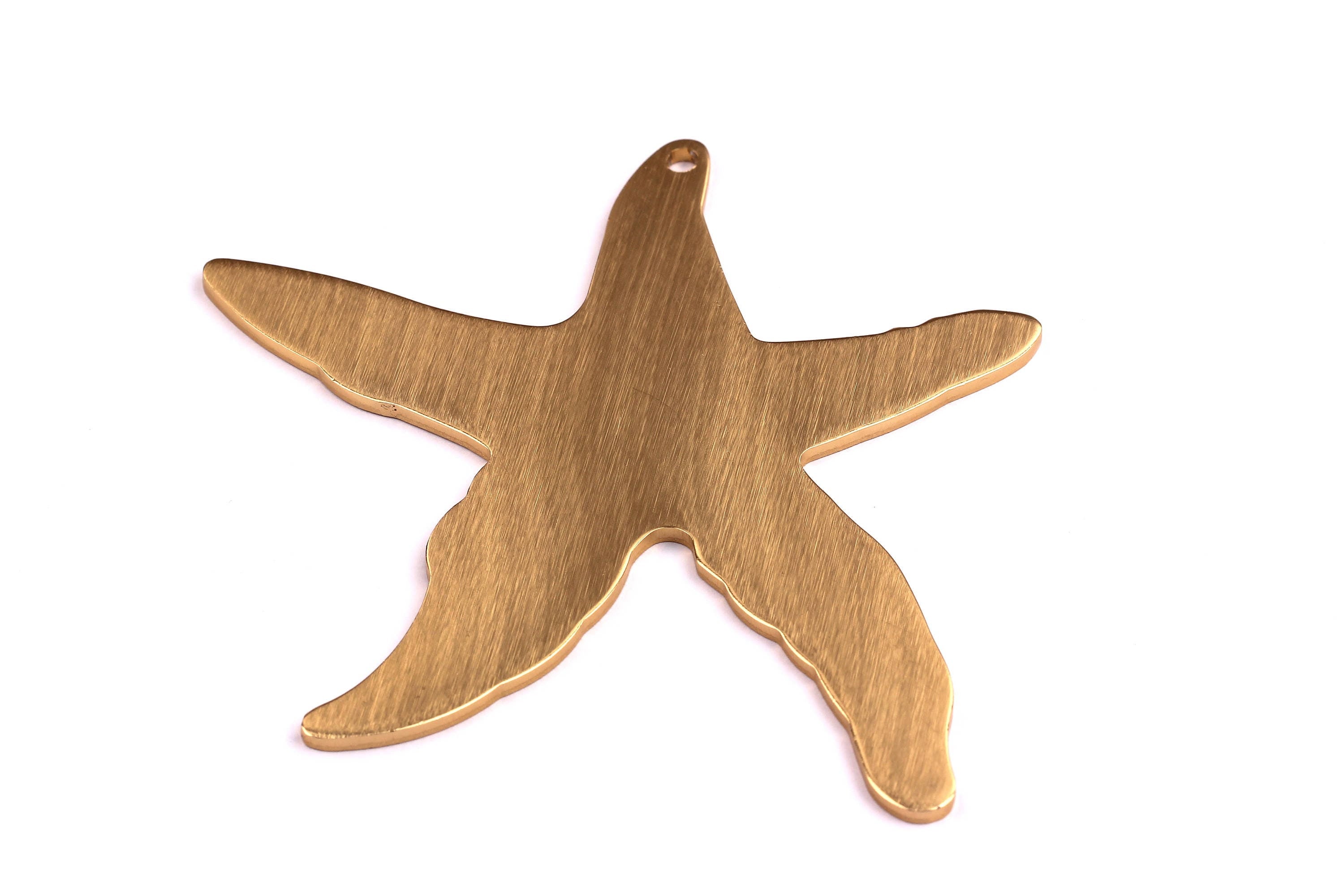 Aluminum Charms - Star Shaped Pendant - Anodized Aluminium Charms - Wall Decor - Gold Tone - 127x110x2.5mm - AA1004 - DOMEDBAZAAR