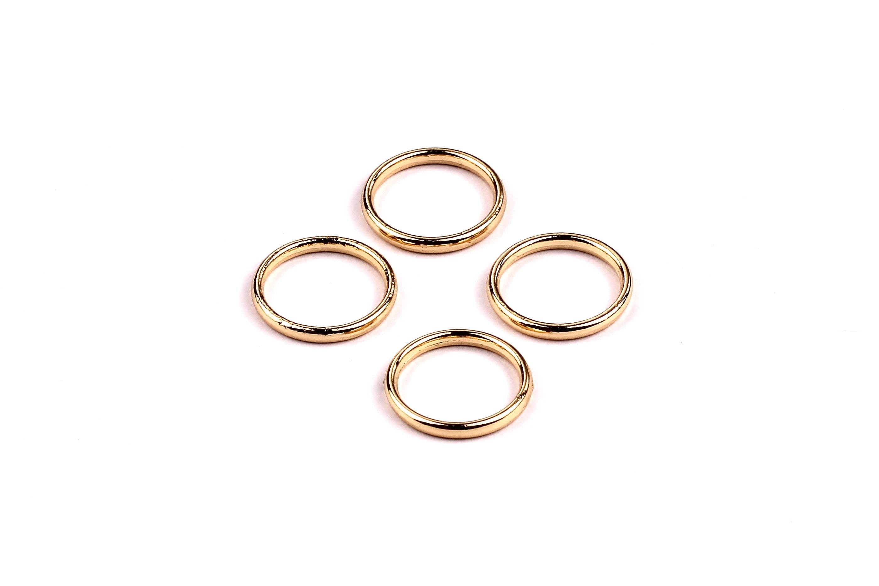 Circle Shaped Charms- Zinc Alloy Earring Findings - Gold Tone Connector - Alloy Pendant for Necklace - Jewelry Supplies - 14x14x1mm - ZZ1166 - DOMEDBAZAAR