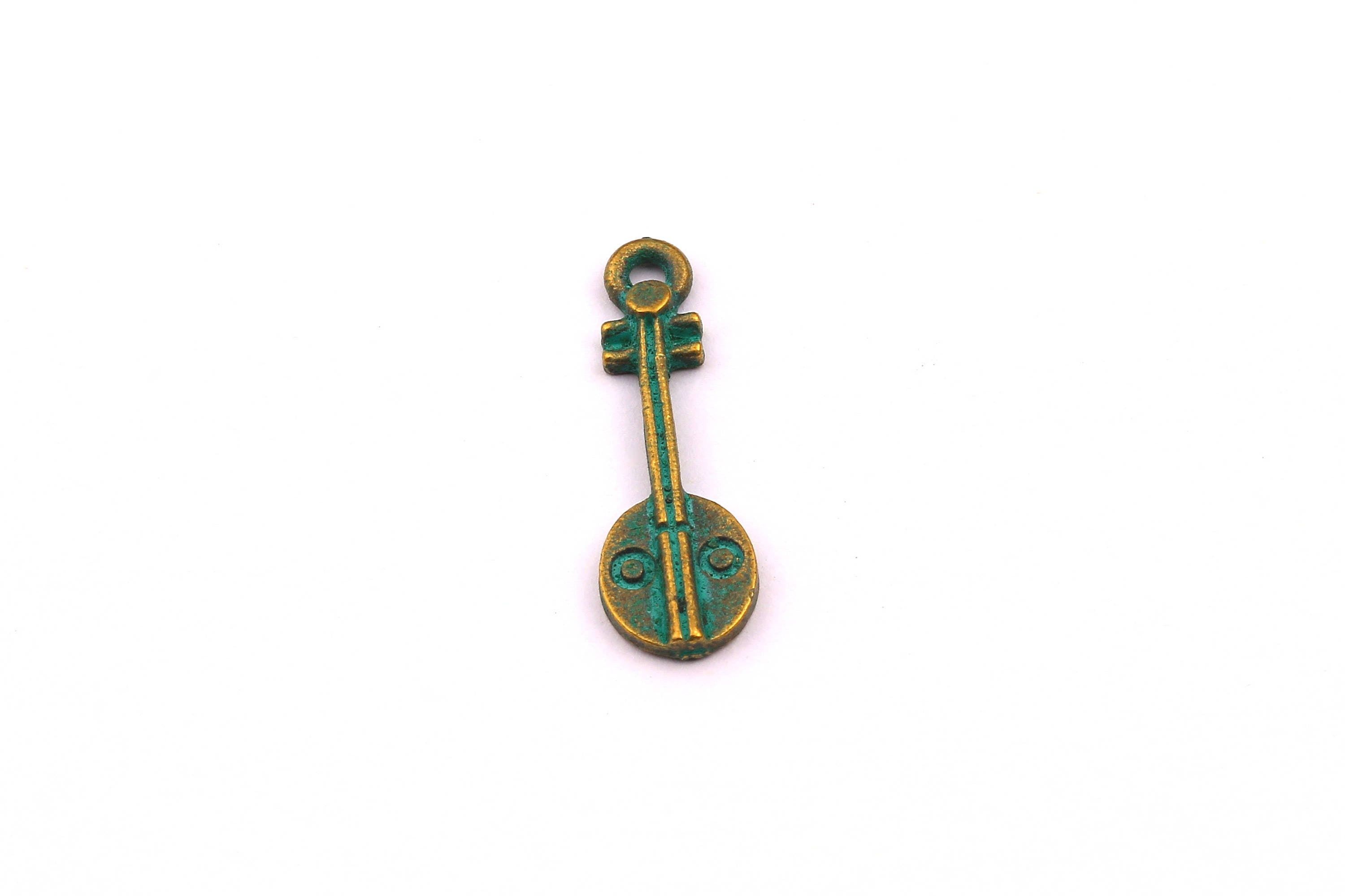 Faux Patina Pendant - Sedge Shaped - Alloy Charms - Antique Bronze Tone Necklace - Zinc Alloy Beads - Jewelry Supplies - 20x7x1.7mm ZZ1039 - DOMEDBAZAAR