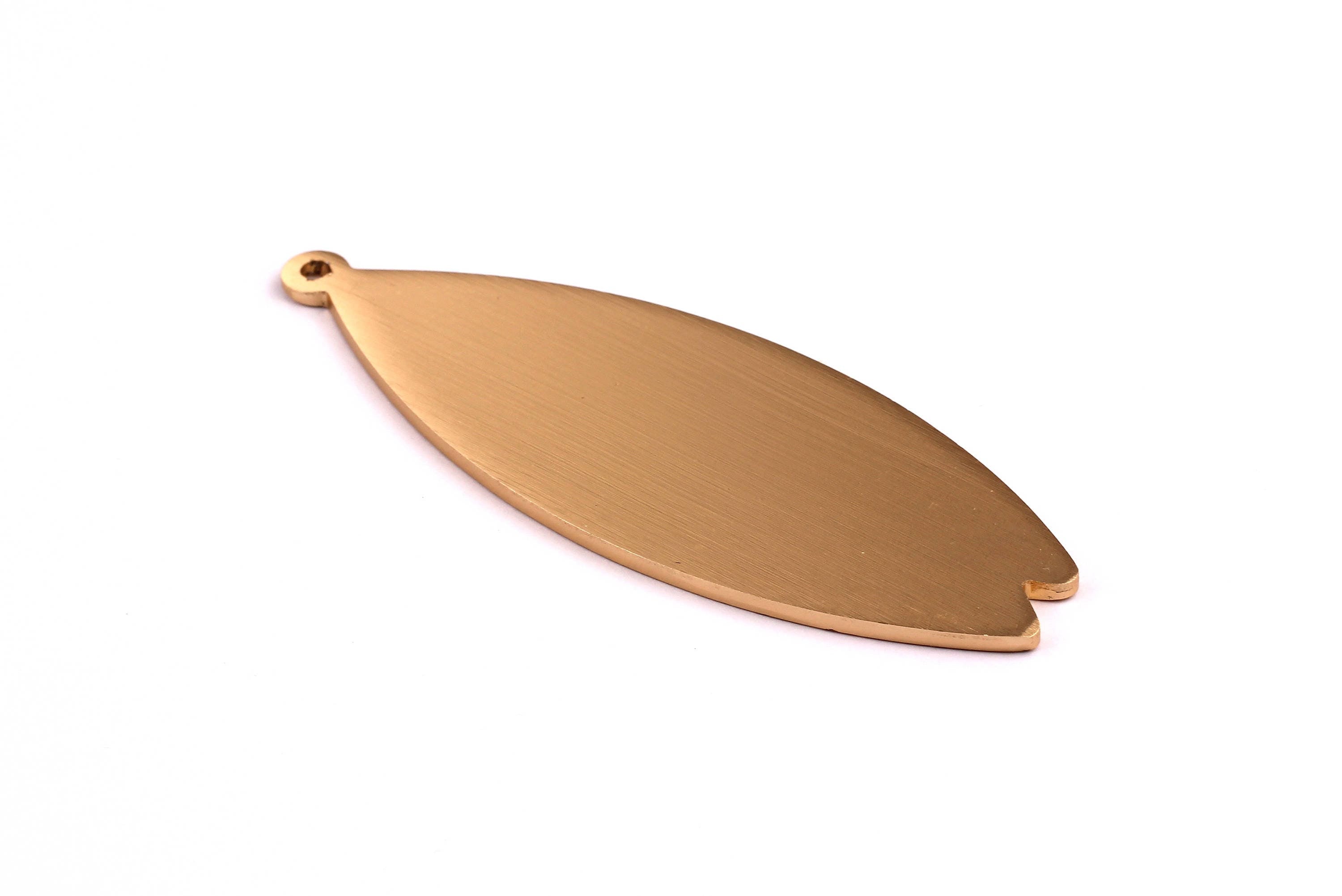 Aluminum Stamping Blank - Leaf Shaped Pendant - Anodized Aluminium Charms - Wall Decor - Gold Tone - 93x34x2.5mm - AA1014 - DOMEDBAZAAR