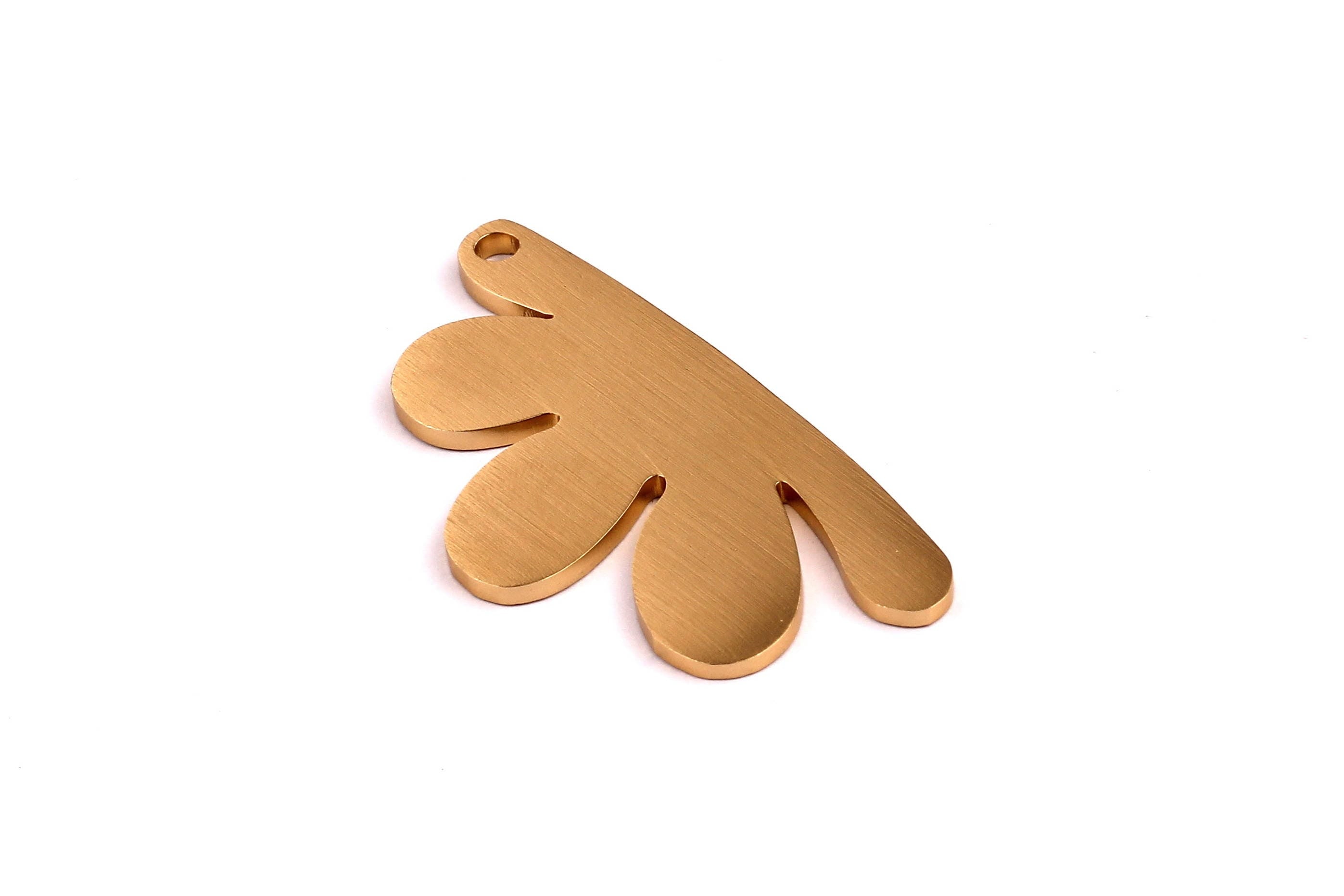 Aluminum Charms - Shell Shaped Pendant - Anodized Aluminium Charms - Wall Decor - Gold Tone - 54x26x2mm - AA1030 - DOMEDBAZAAR