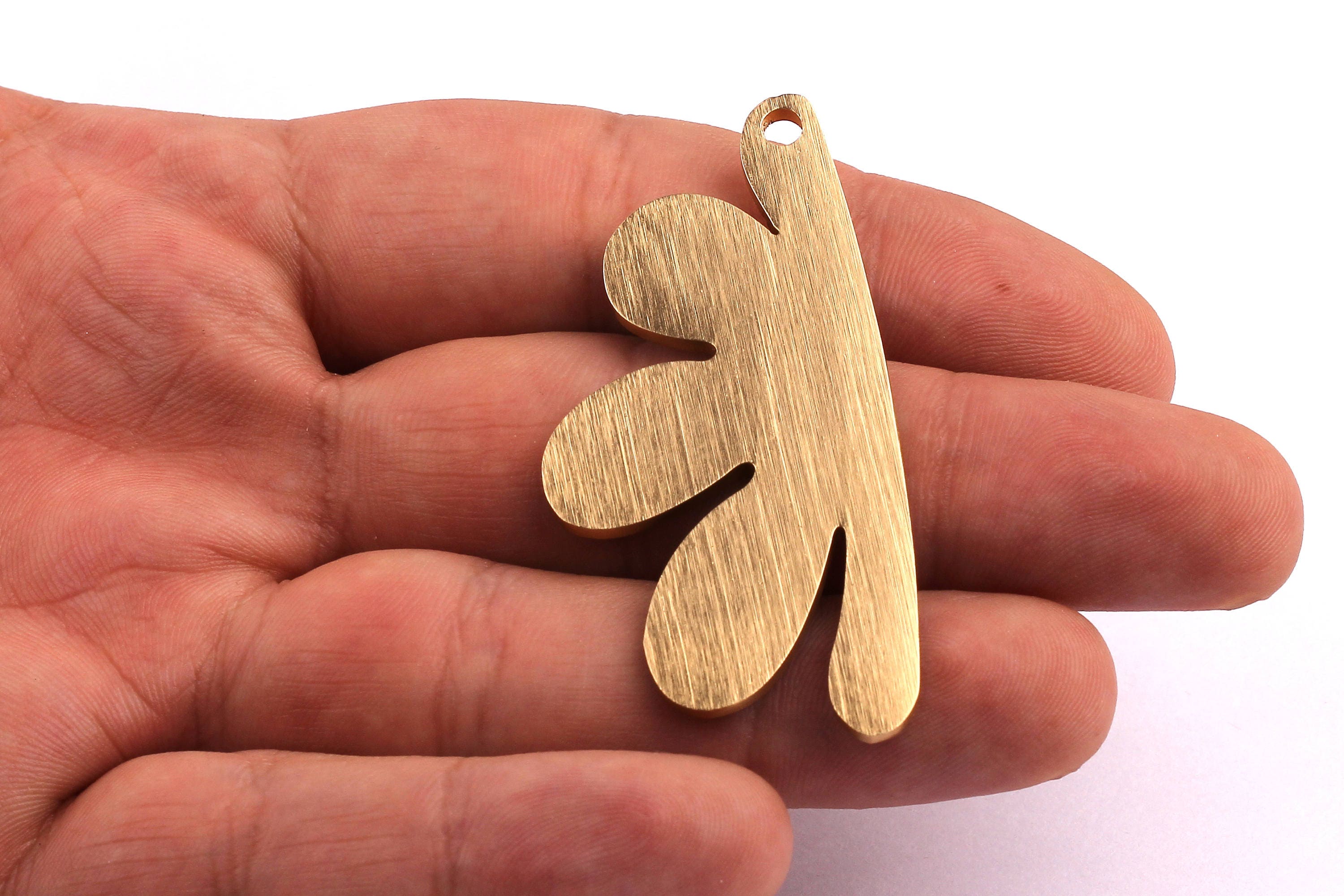 Aluminum Charms - Shell Shaped Pendant - Anodized Aluminium Charms - Wall Decor - Gold Tone - 54x26x2mm - AA1030 - DOMEDBAZAAR