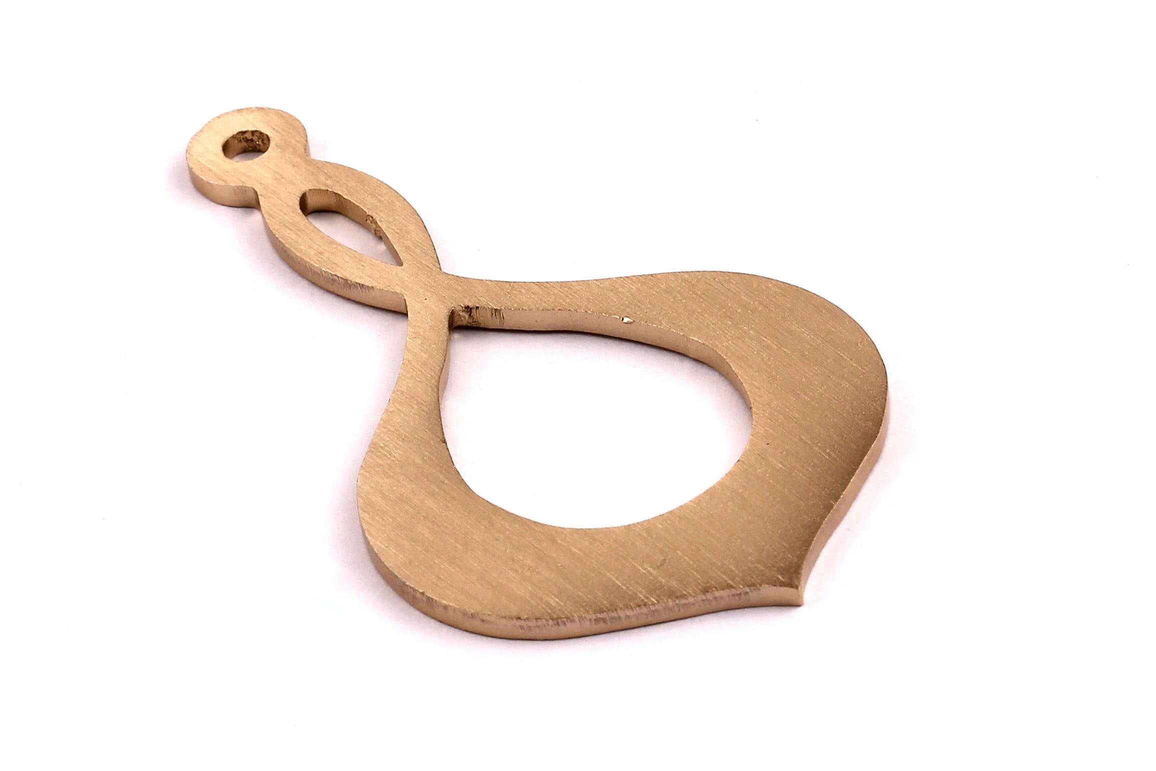 Aluminum Charms - Drop Shaped Pendant - Anodized Aluminium Charms - Wall Decor - Gold Tone - 62x35x2mm - AA1041 - DOMEDBAZAAR