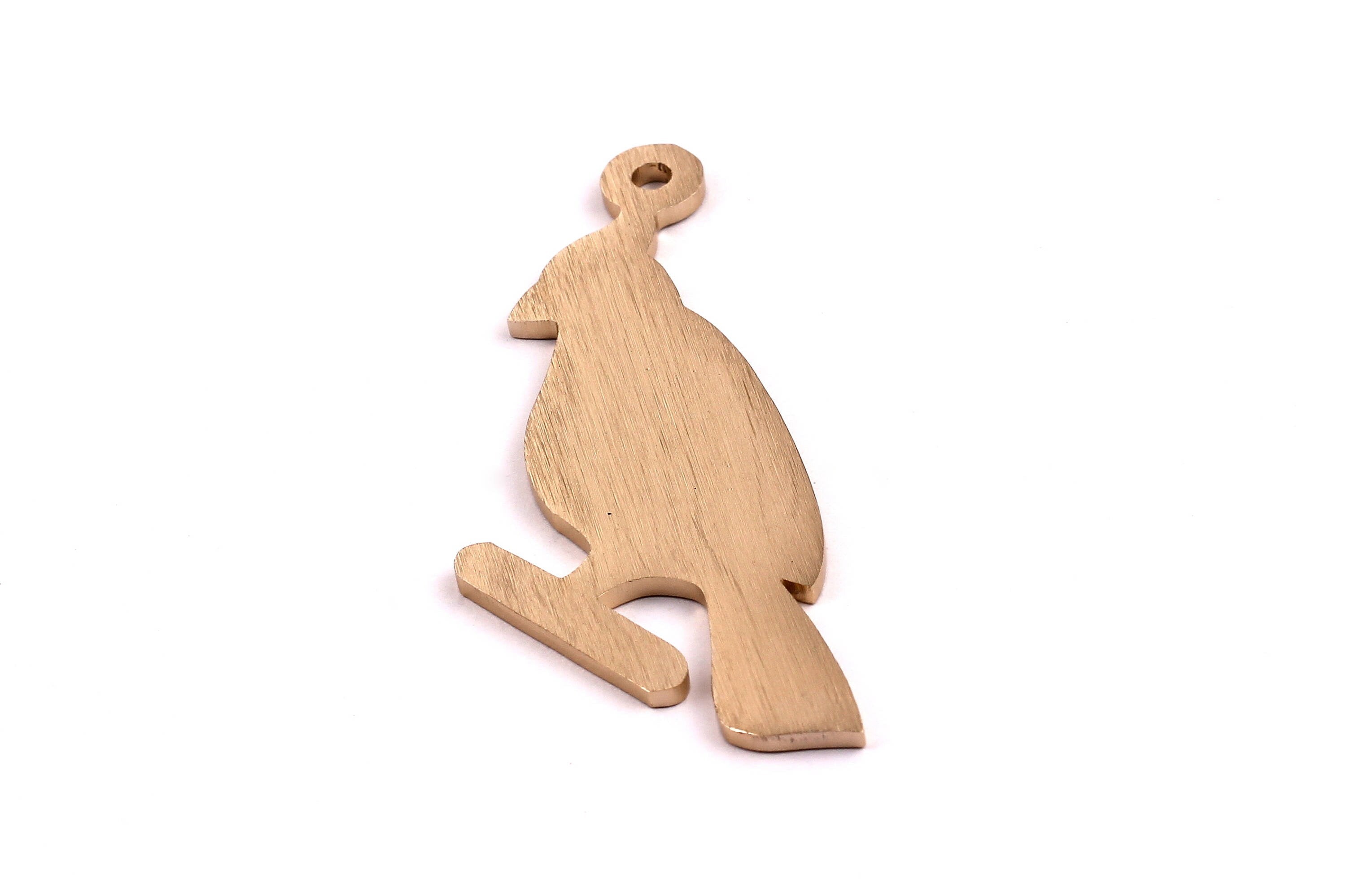 Aluminum Charms - Parrot Shaped Pendant - Anodized Aluminium Charms - Wall Decor - Gold Tone - 68x26x2mm - AA1042 - DOMEDBAZAAR