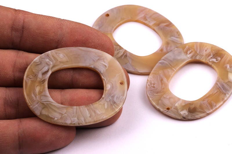 Acetate Oval Charms - Oval Earrings and Pendant - Earring Findings - Jewelry Supplies - Jewelry Supplies - 50X41X2.5mm - AC1012B - DOMEDBAZAAR