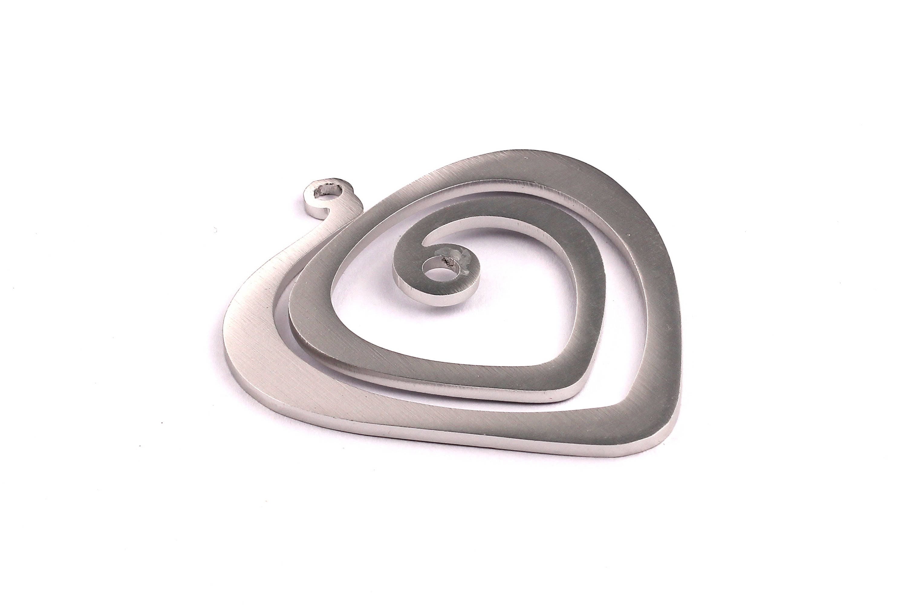 Aluminum Charms - Infinite Triangle Shaped Pendant - Anodized Aluminium Charms - Wall Decor - Silver Tone - 56x50x2mm - AA1053 - DOMEDBAZAAR