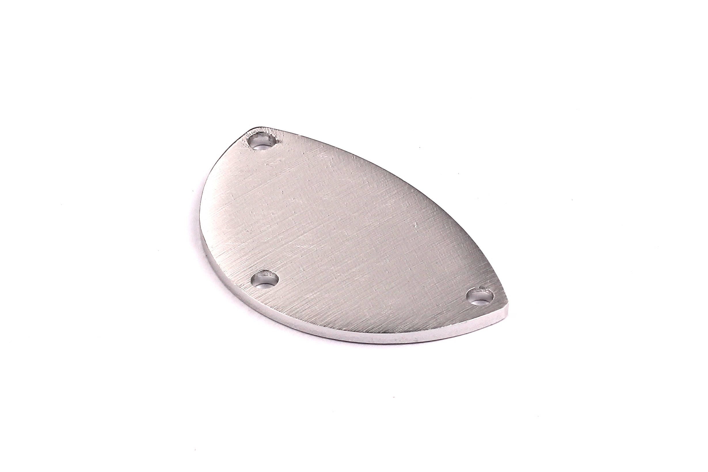 Aluminum Stamping Blank - Curvilinear Shaped Pendant - Anodized Aluminium Charms - Wall Decor - Silver Tone - 25x43x2mm - AA1057 - DOMEDBAZAAR