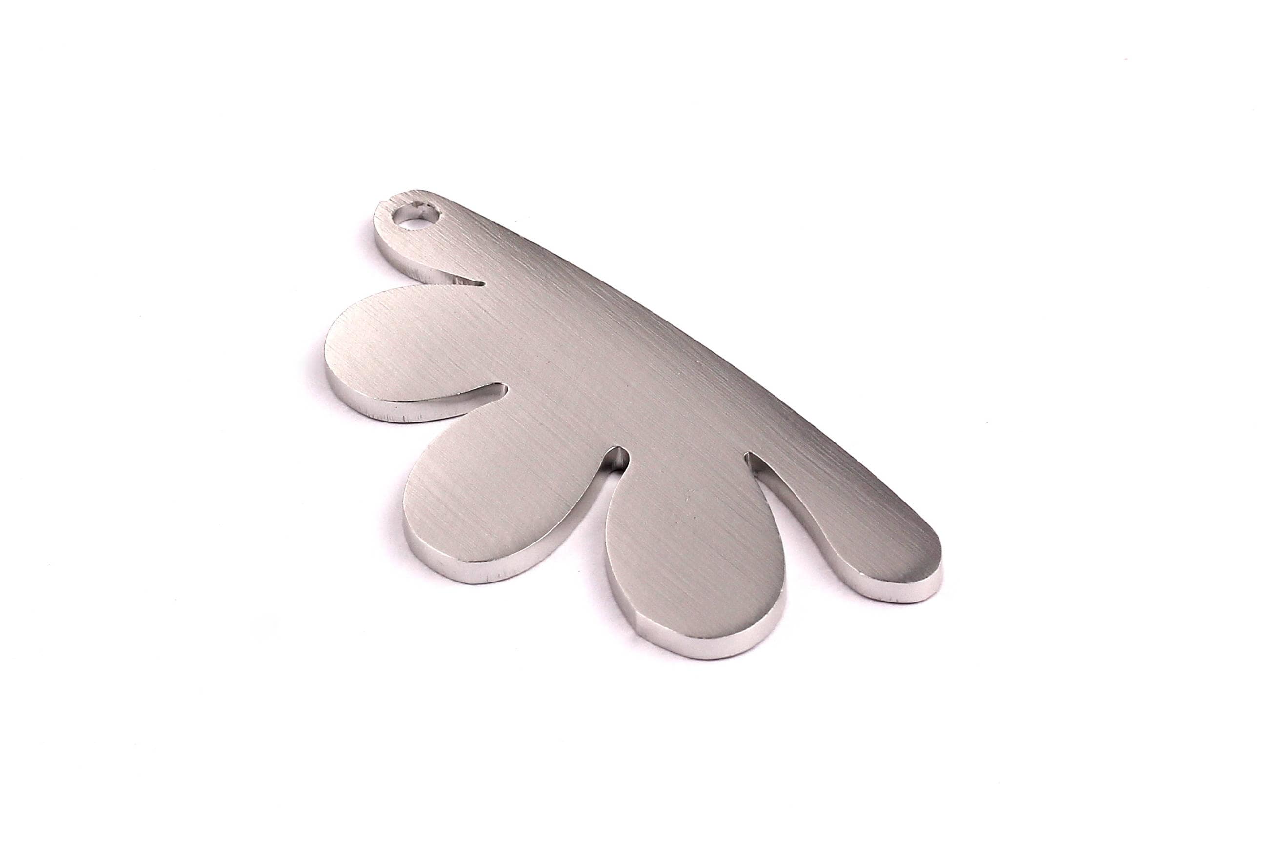 Aluminum Charms - Shell Shaped Pendant - Anodized Aluminium Charms - Wall Decor - Silver Tone - 54x26x2mm - AA1074 - DOMEDBAZAAR