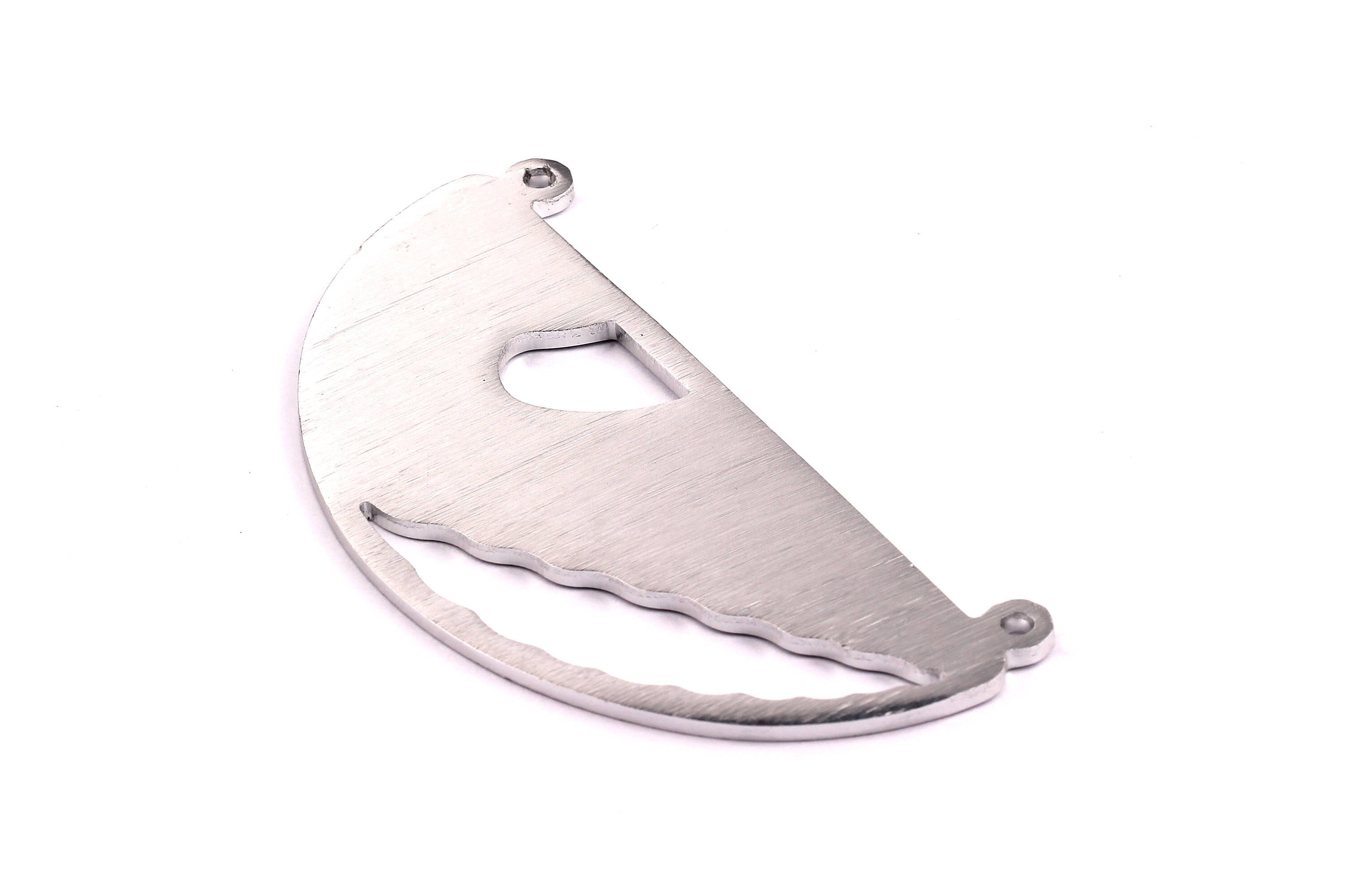 Aluminum Charms - Half Circle Shaped Pendant - Anodized Aluminium Charms - Wall Decor - Silver Tone - 40x90x2.5mm - AA1080 - DOMEDBAZAAR