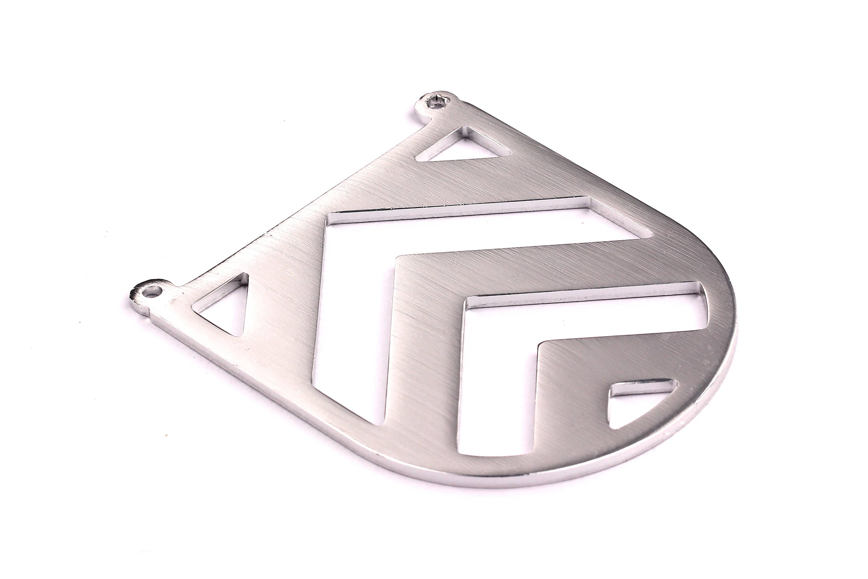 Aluminum Charms - Chevron Shaped Pendant - Anodized Aluminium Charms - Wall Decor - Silver Tone - 74x66x2.5mm - AA1083 - DOMEDBAZAAR