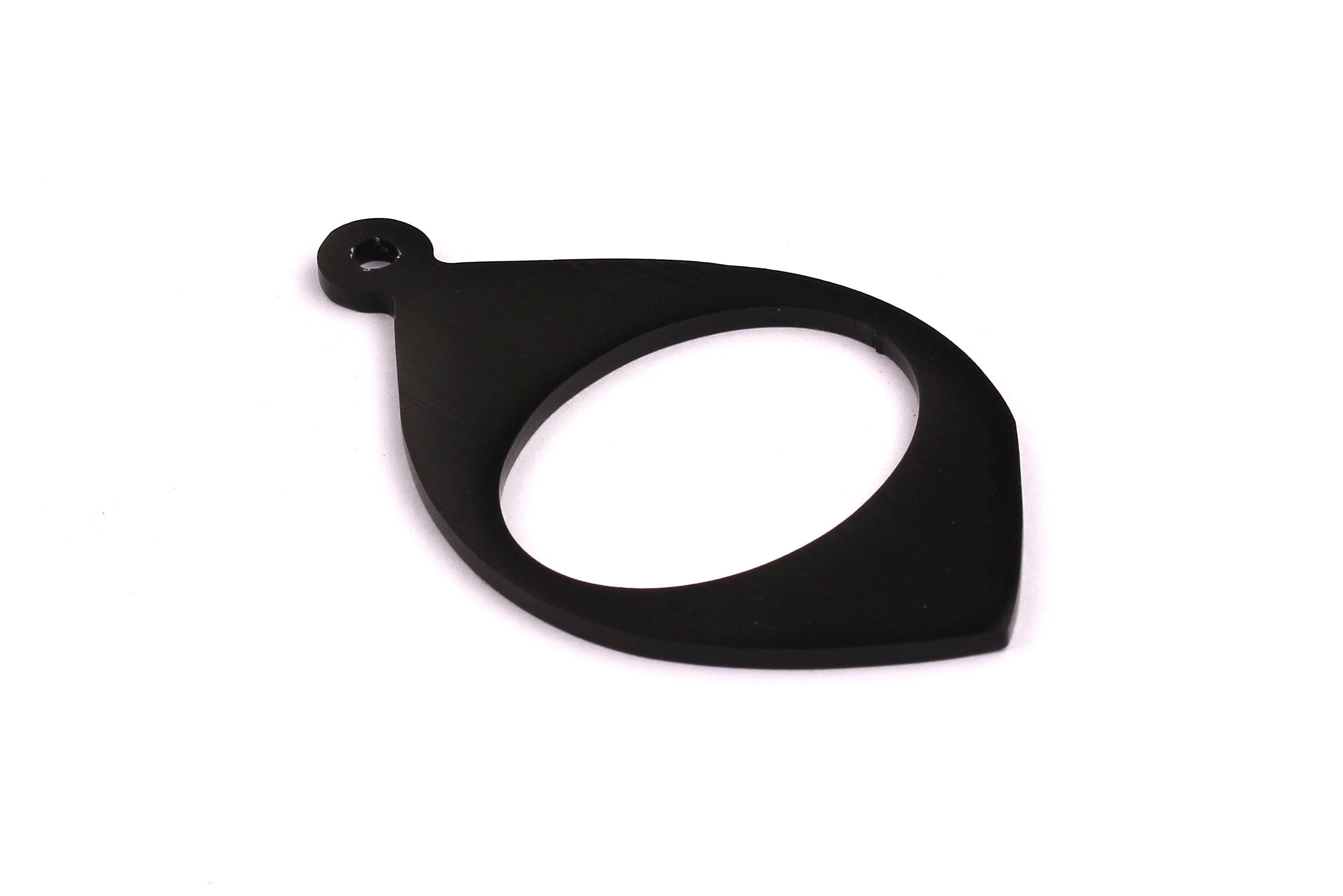 Aluminum Charms - Drop Shaped Pendant - Anodized Aluminium Charms - Wall Decor - Black Tone - 61x36x2mm - AA1109 - DOMEDBAZAAR