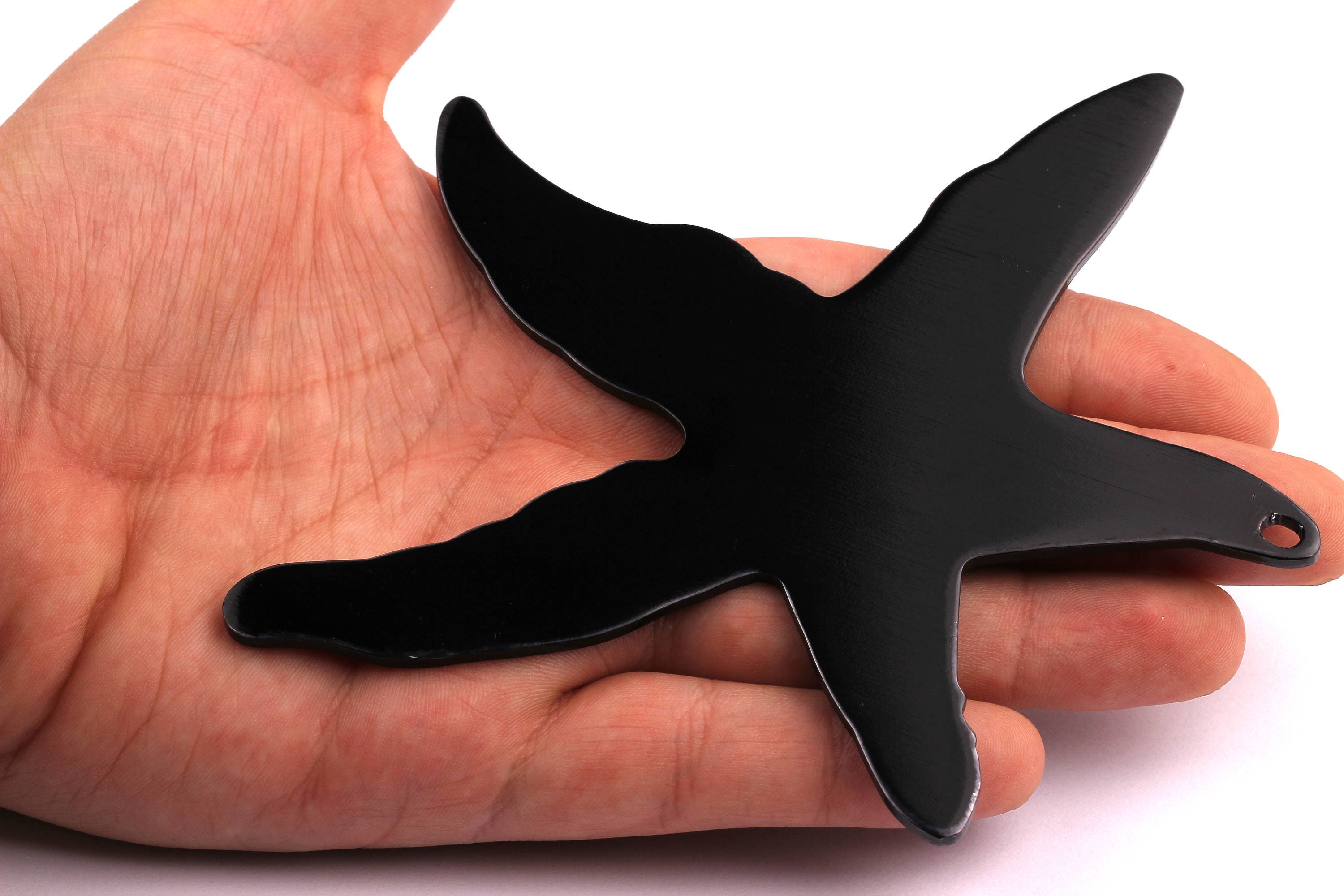 Aluminum Charms - Star Shaped Pendant - Anodized Aluminium Charms - Wall Decor - Black Tone - 127x110x2.5mm - AA1129 - DOMEDBAZAAR