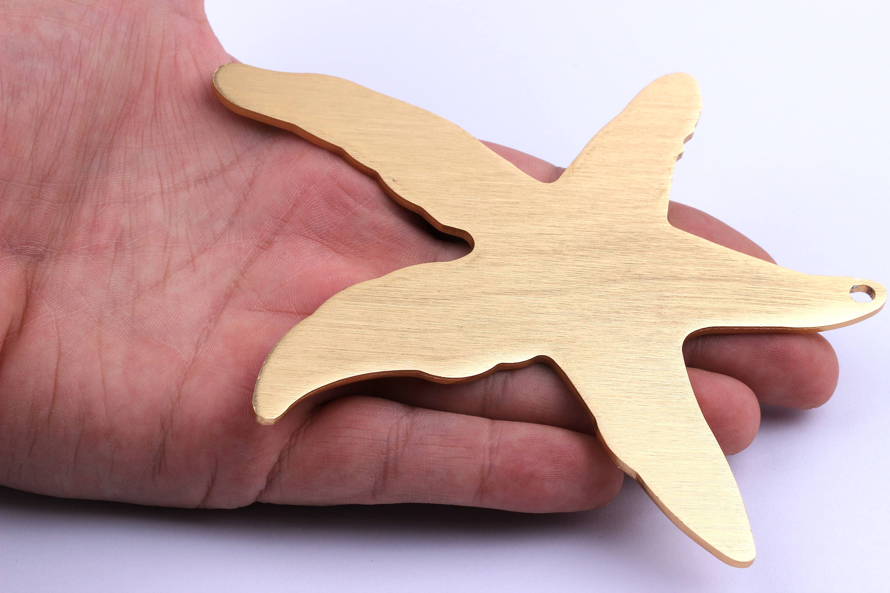 Aluminum Charms - Star Shaped Pendant - Anodized Aluminium Charms - Wall Decor - Gold Tone - 127x110x2.5mm - AA1004 - DOMEDBAZAAR