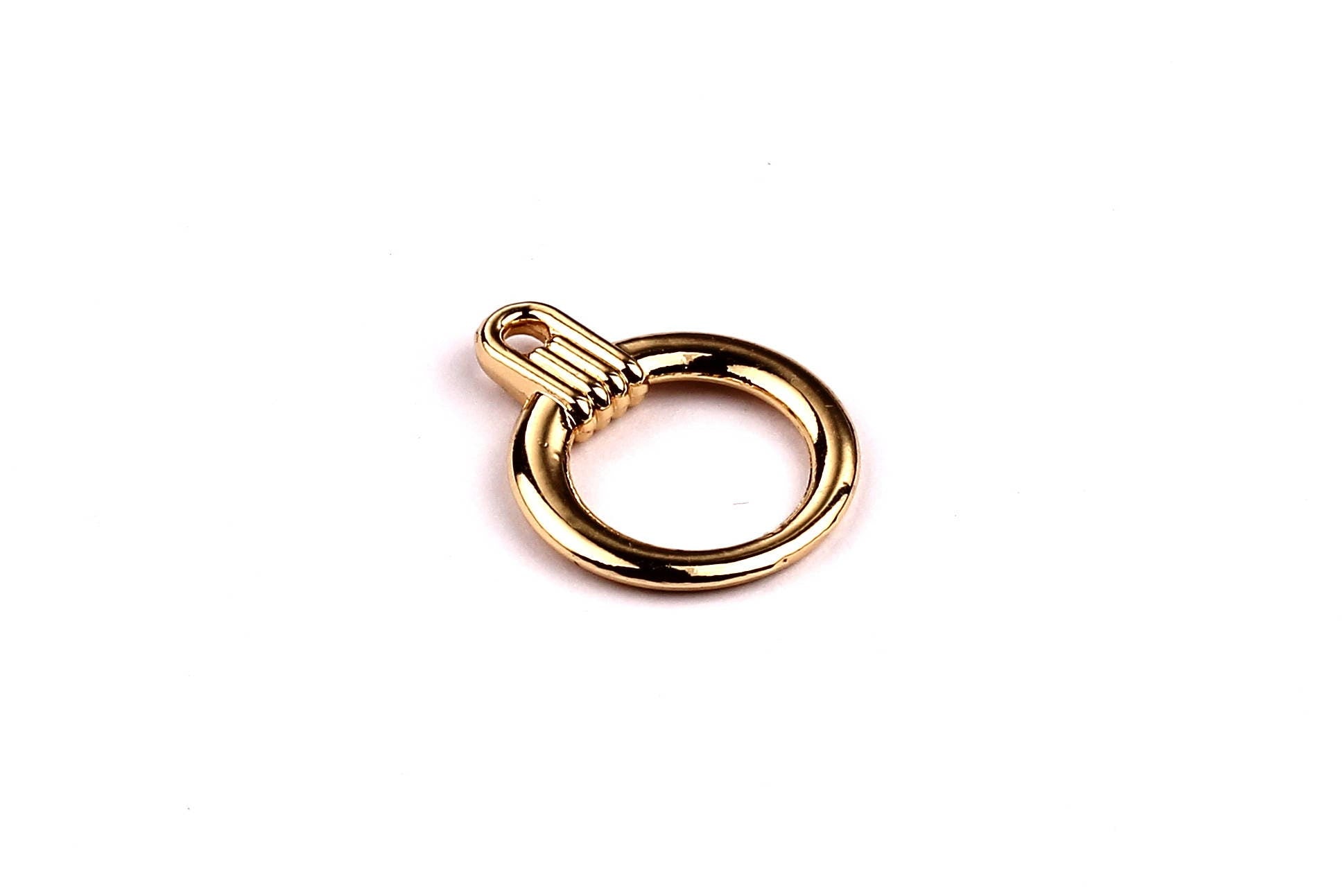 Zinc Alloy Earring Charms - Circle Shaped Charms - Gold Tone - Alloy Pendant for Necklace - Jewelry Supplies - 19x15x2.9mm - ZZ1165 - DOMEDBAZAAR