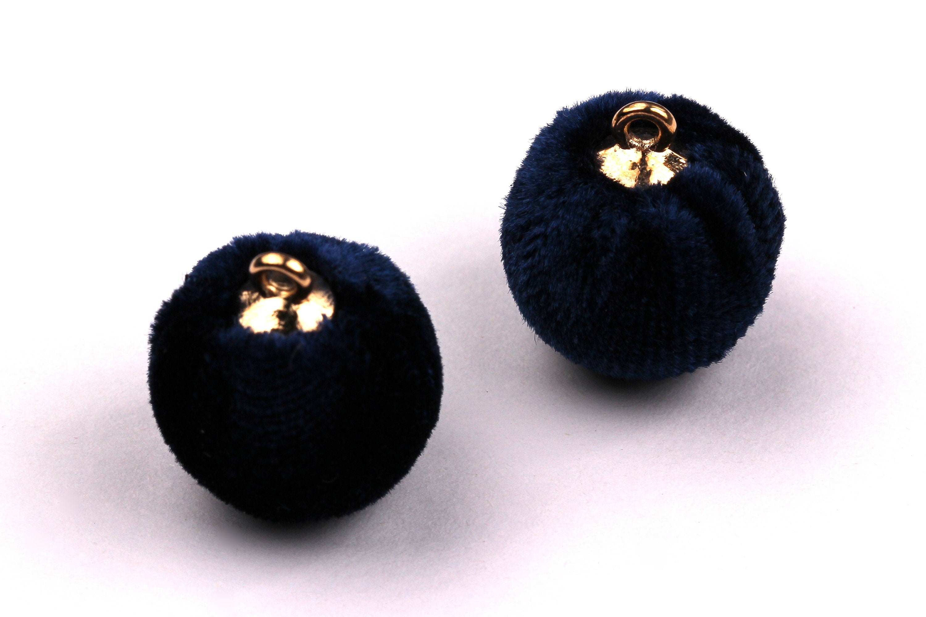 Pom Pom Earring Charms - Fur Ball Pendant - Aluminum Alloy - Earring Findings - Jewelry Accessories - 17x15mm - TT1007 - DOMEDBAZAAR