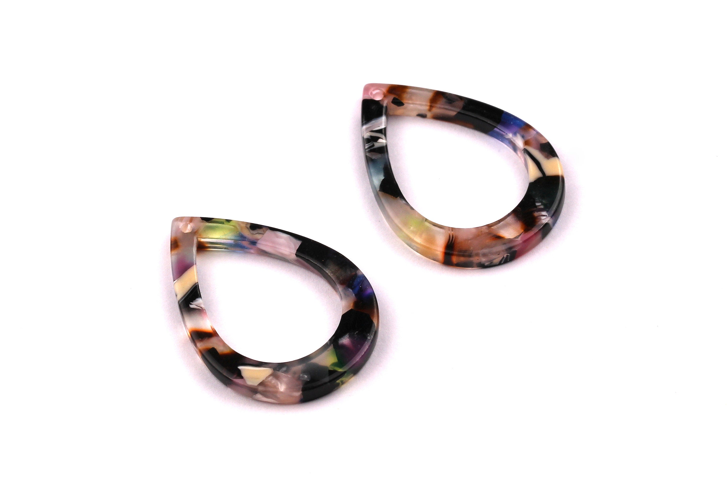 Acetate Drop Charms - Drop Earrings and Pendant - Earring Findings - Jewelry Supplies - Color Code: A11 - 31x2.5mm - AC1023C - DOMEDBAZAAR
