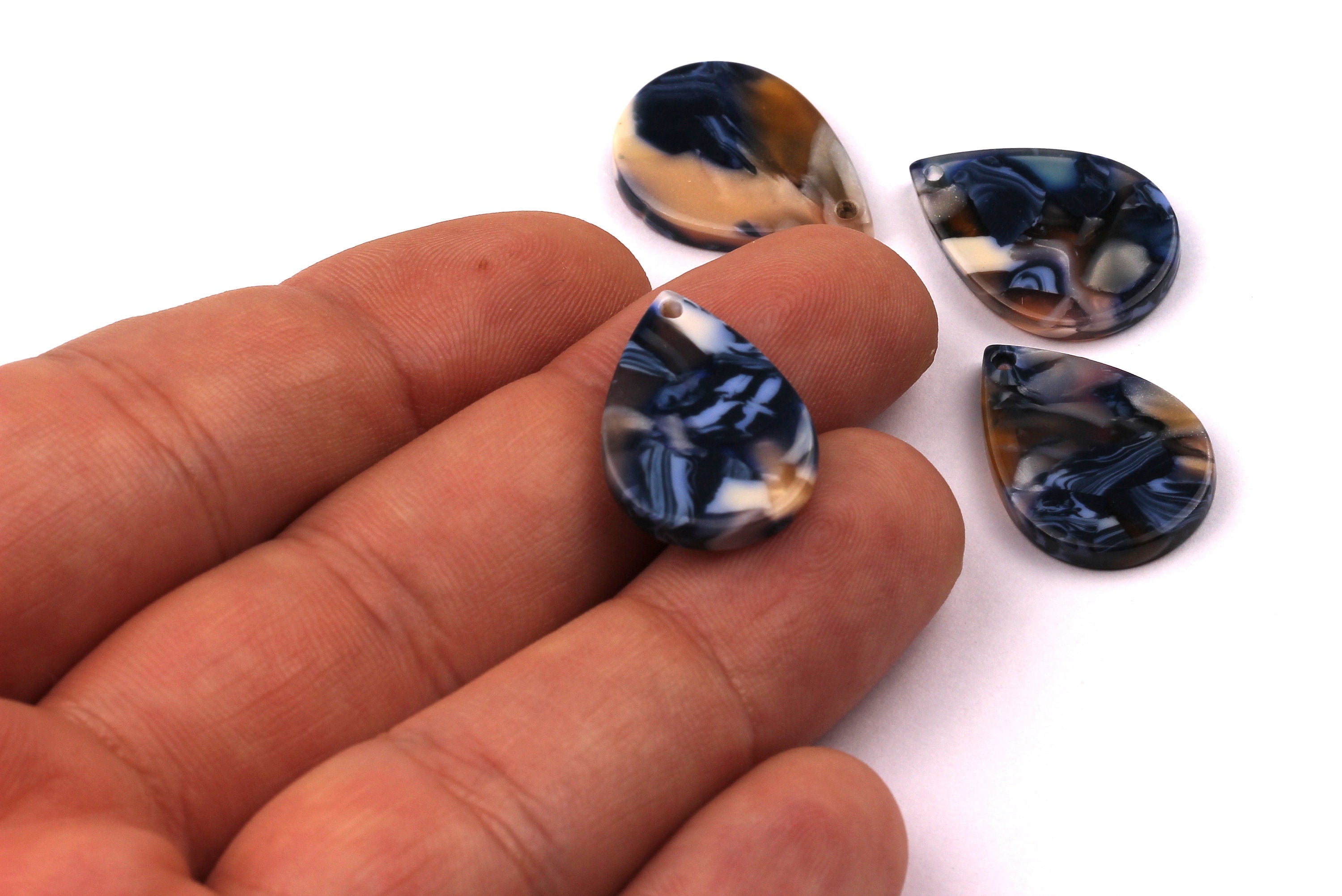 Acetate Drop Charms - Drop Earrings and Pendant - Earring Findings - Jewelry Supplies - Color Code: A19 - 21x2.5mm - AC1024A - DOMEDBAZAAR
