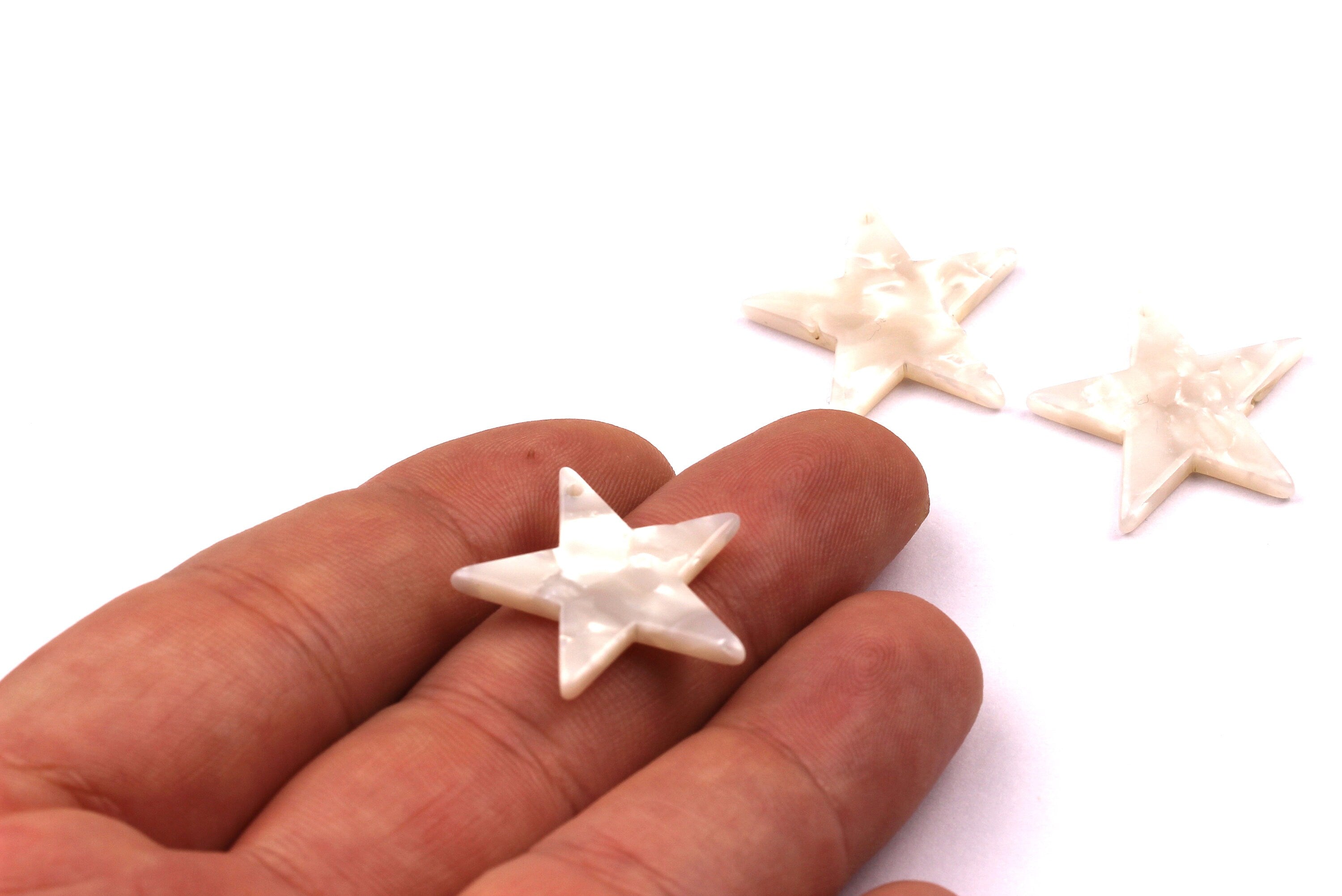 Acetate Star Charms - Star Earrings and Pendant - Earring Findings - Jewelry Supplies - Color Code: A12 - 24x2.5mm - AC1029A - DOMEDBAZAAR