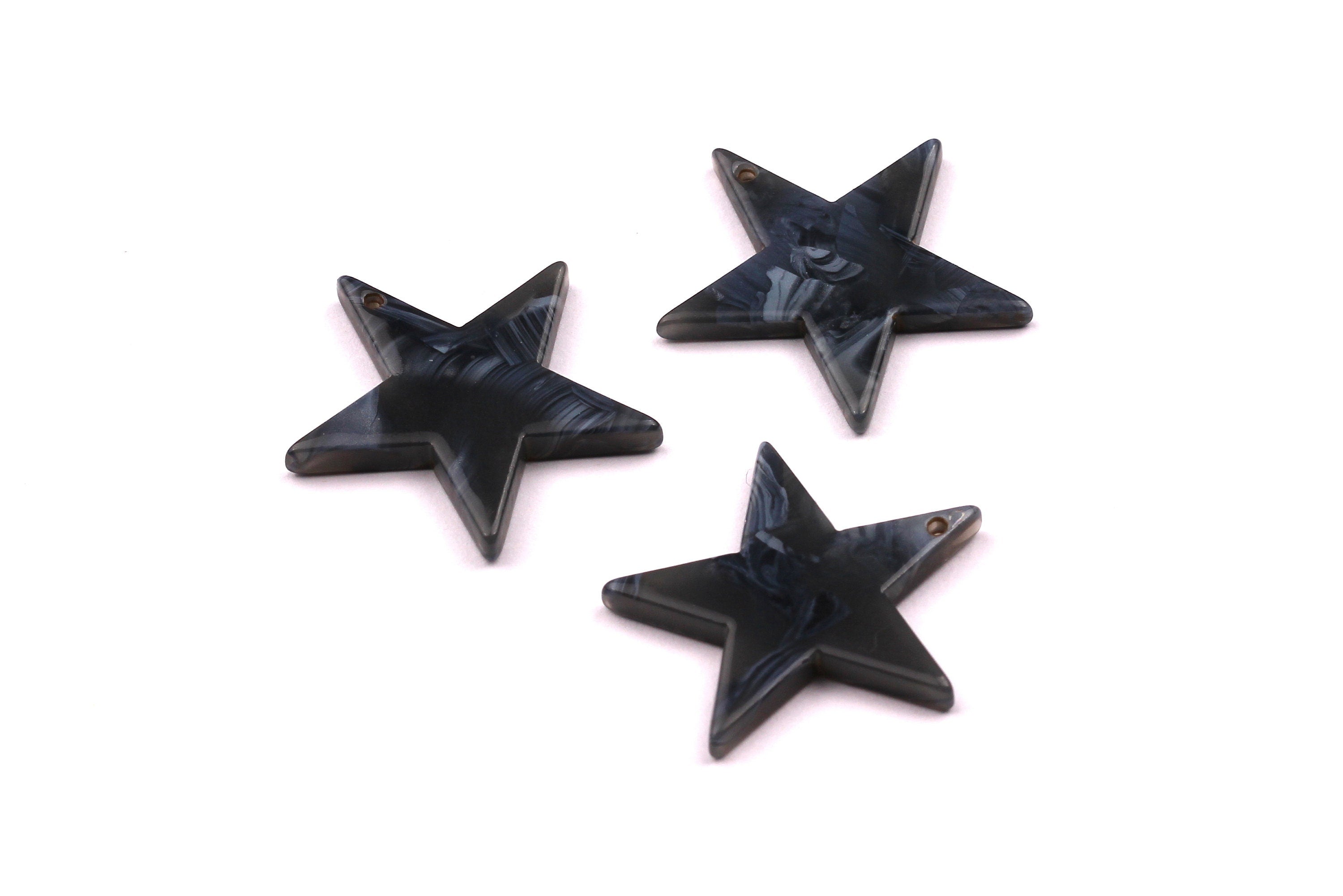 Acetate Star Charms - Star Earrings and Pendant - Earring Findings - Jewelry Supplies - 24x2.5mm - AC1029E - DOMEDBAZAAR