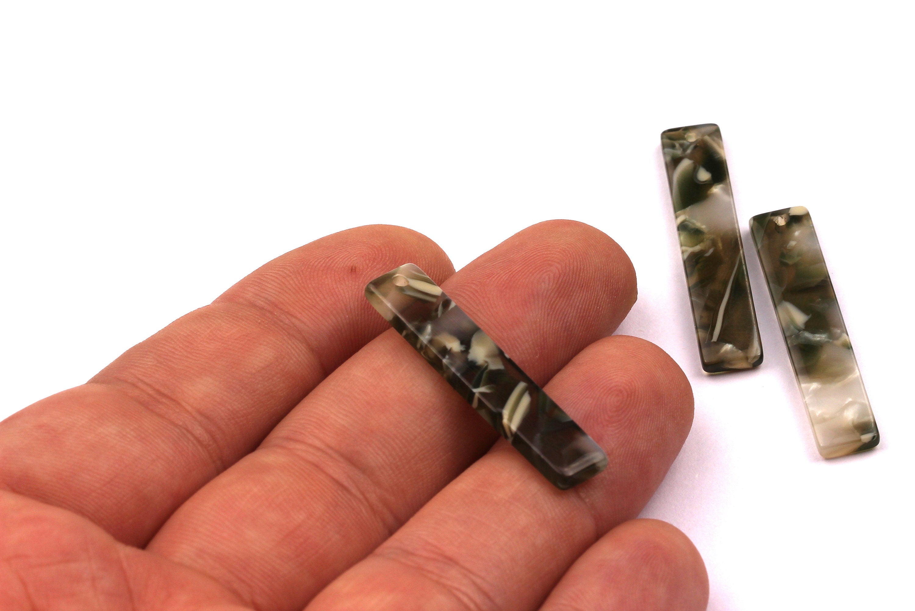 Acetate Stick & Bar Charms - Stick Earrings and Pendant - Earring Findings - Jewelry Supplies - Color Code: A86 - 34x7mm - AC1026E - DOMEDBAZAAR