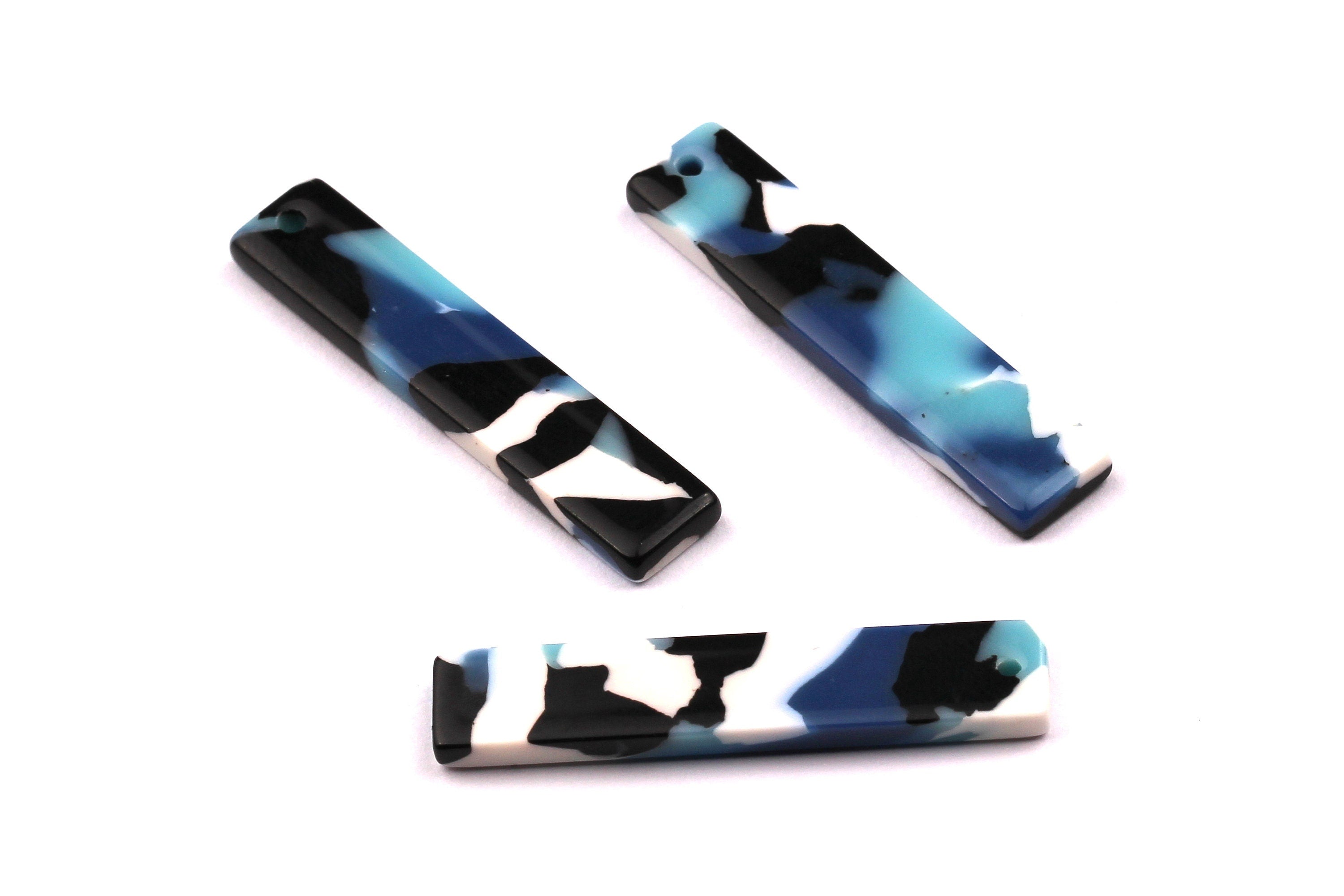 Acetate Stick & Bar Charms - Stick Earrings and Pendant - Earring Findings - Jewelry Supplies - Color Code: A16 - 34x7mm - AC1026J - DOMEDBAZAAR