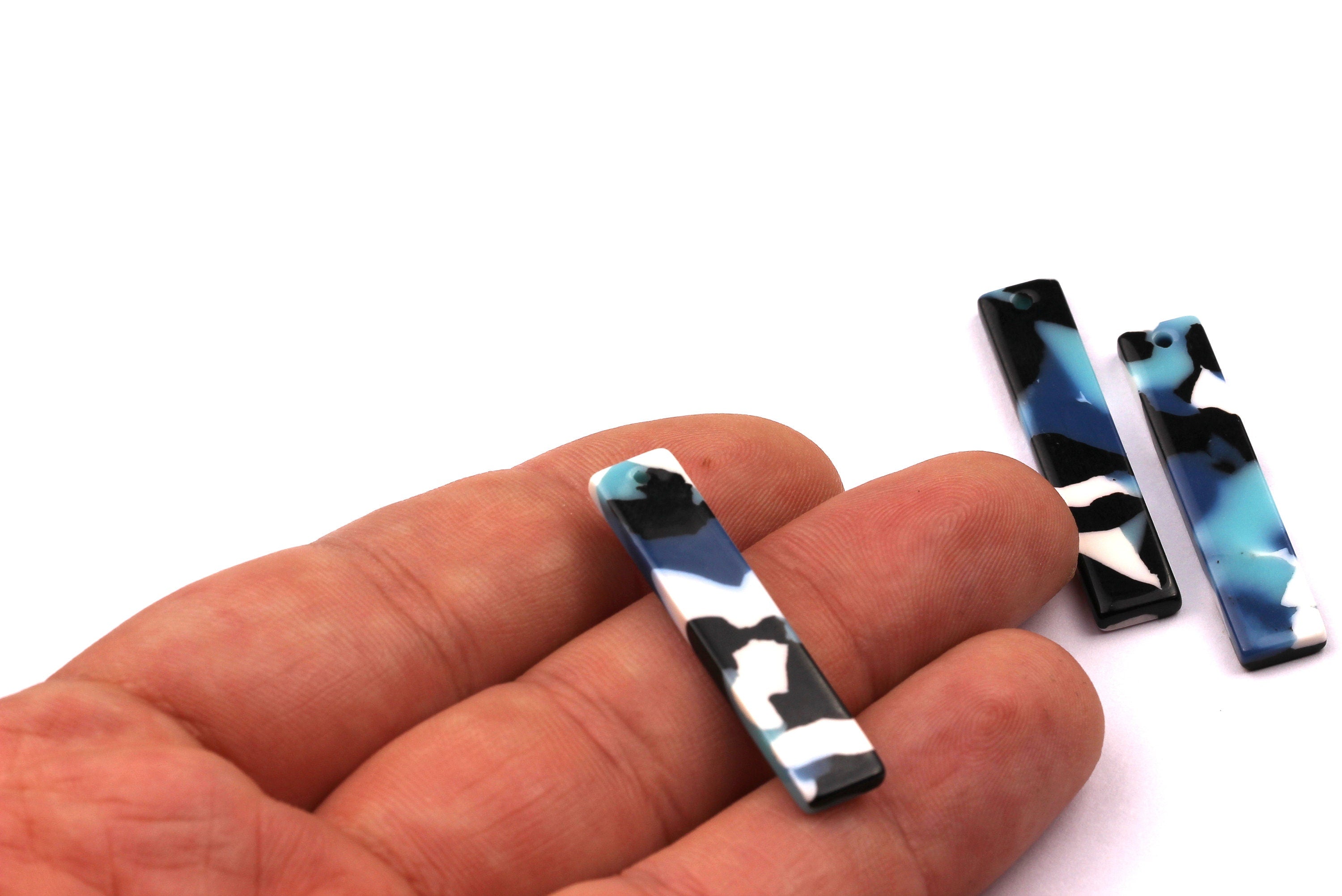 Acetate Stick & Bar Charms - Stick Earrings and Pendant - Earring Findings - Jewelry Supplies - Color Code: A16 - 34x7mm - AC1026J - DOMEDBAZAAR