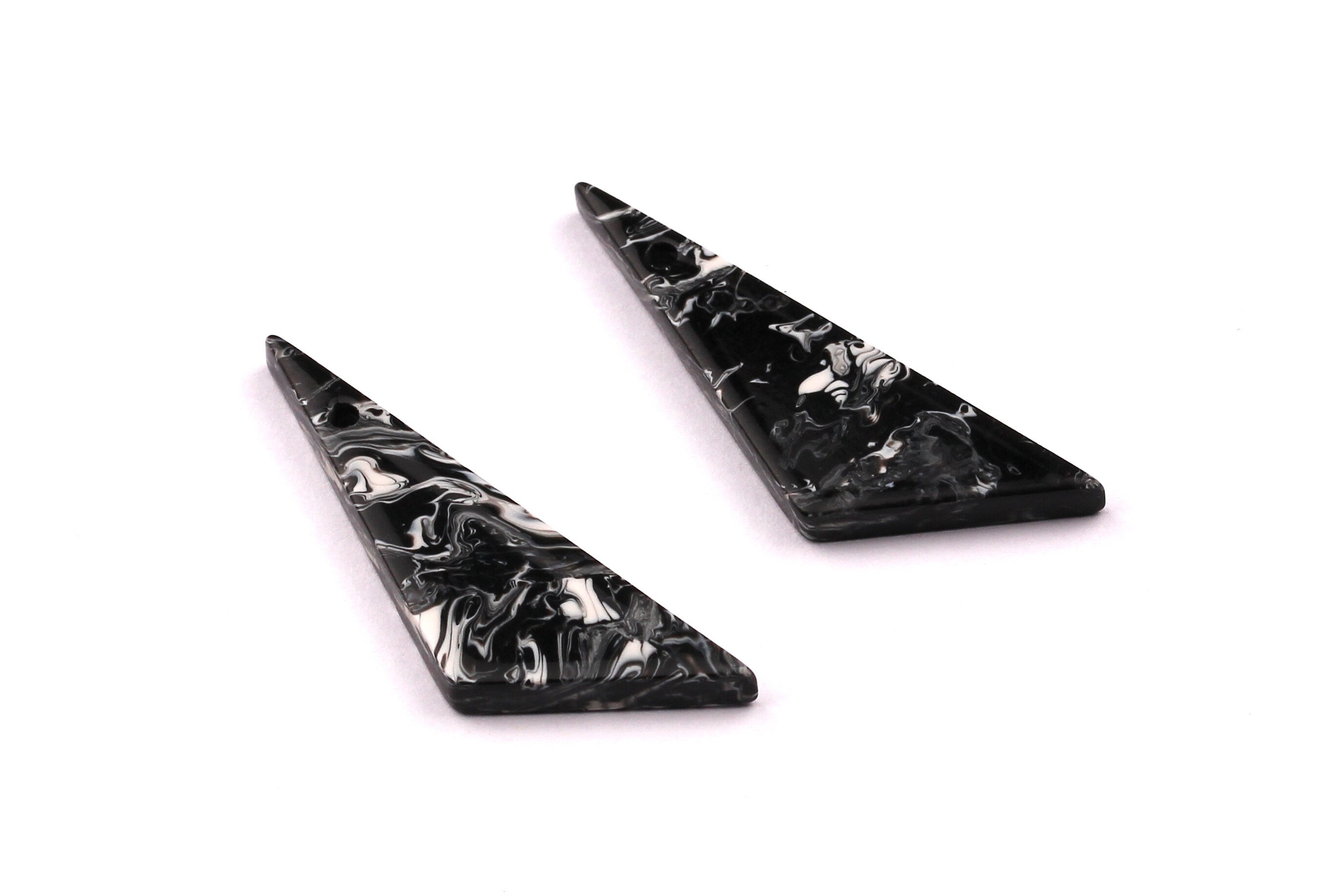 Acetate Triangle Charms - Triangle Earrings and Pendant - Earring Findings - Jewelry Supplies - 33x10mm - AC1027G - DOMEDBAZAAR