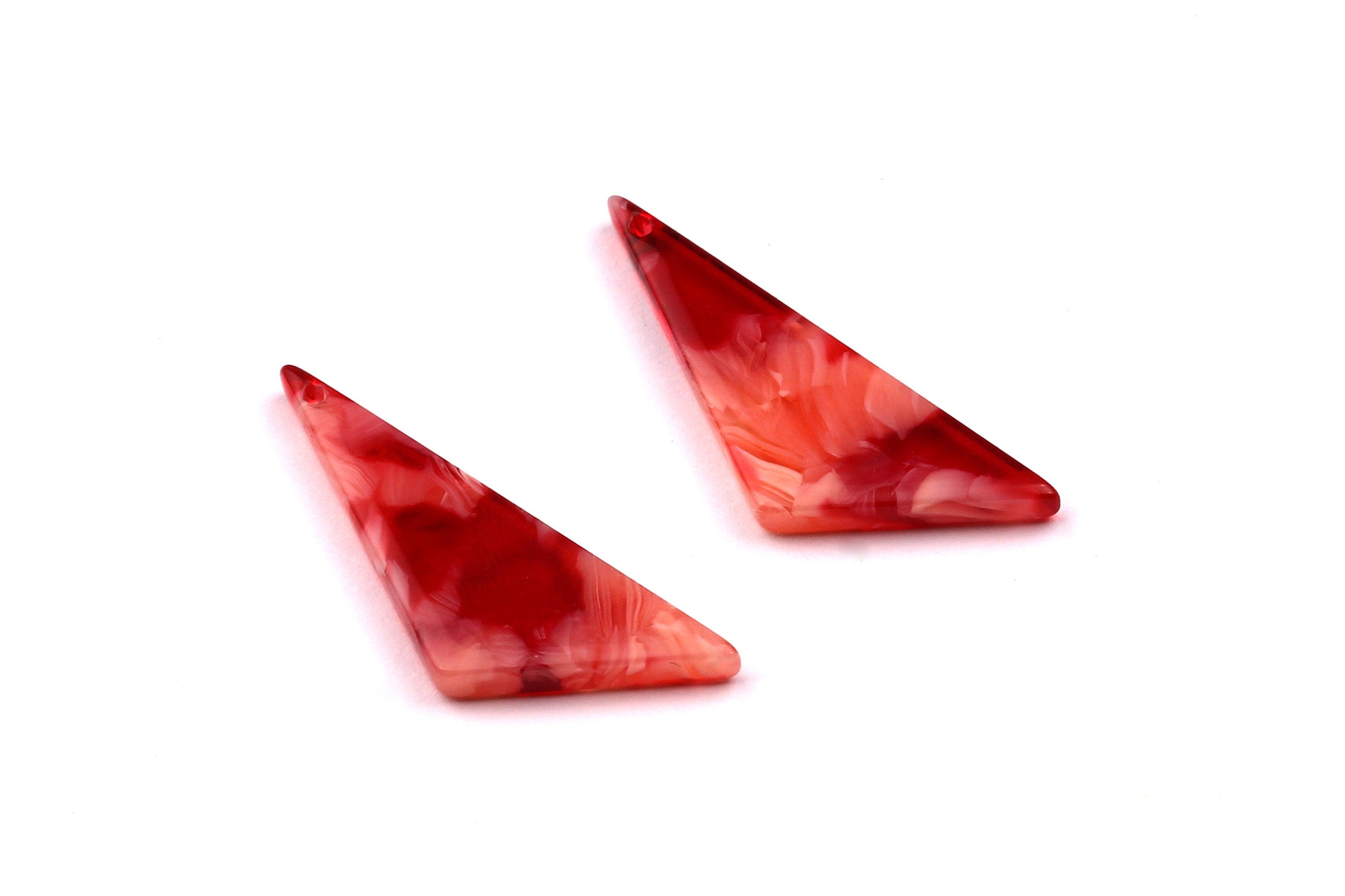 Acetate Triangle Charms - Triangle Earrings and Pendant - Earring Findings - Jewelry Supplies - Color Code: A29 - 31x11mm - AC1027J - DOMEDBAZAAR