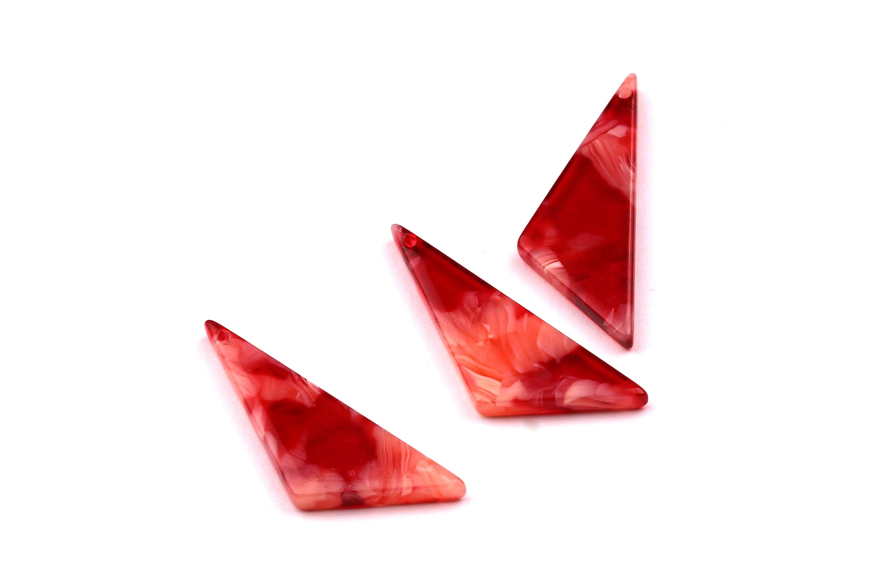 Acetate Triangle Charms - Triangle Earrings and Pendant - Earring Findings - Jewelry Supplies - Color Code: A29 - 31x11mm - AC1027J - DOMEDBAZAAR