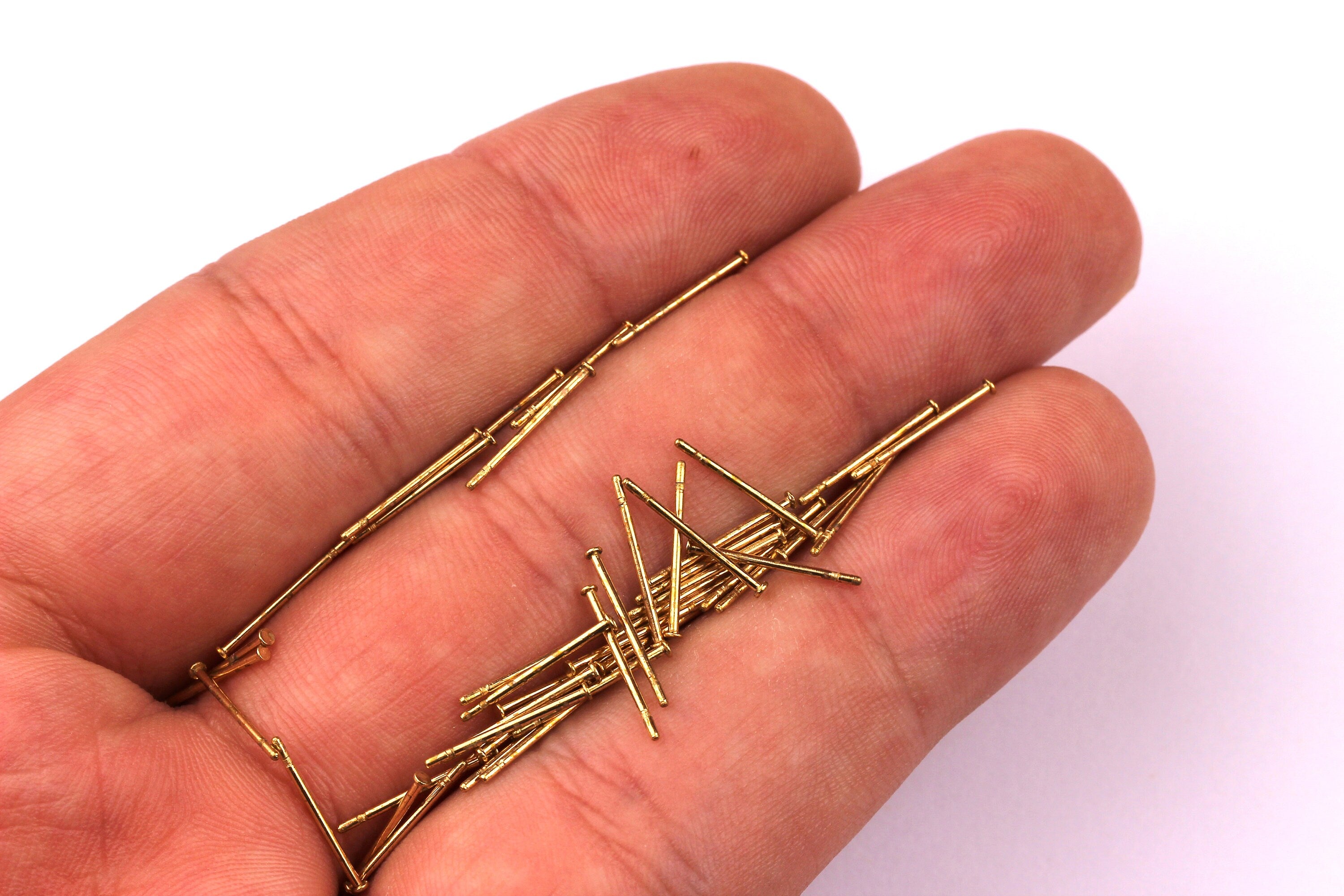 Brass Earring Post Studs - 100pcs - Earring Findings- Jewelry Supplies - 0.7mm - PP1134 - DOMEDBAZAAR